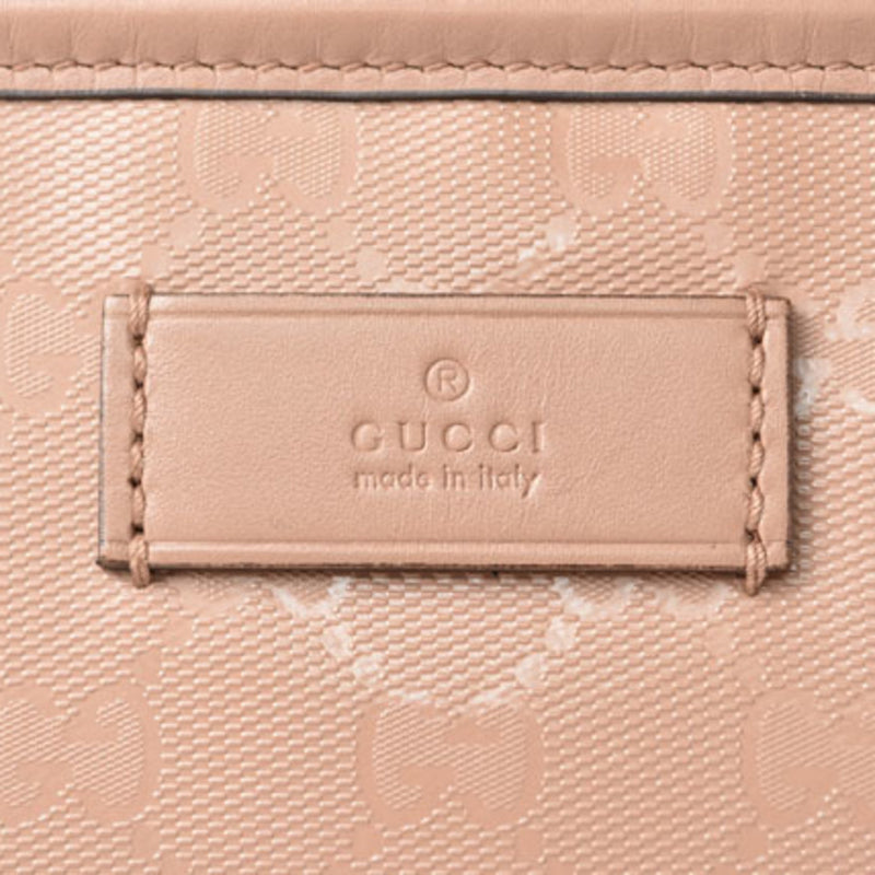 Gucci Gg Imprimé Pink Canvas Handbag (Pre-Owned)