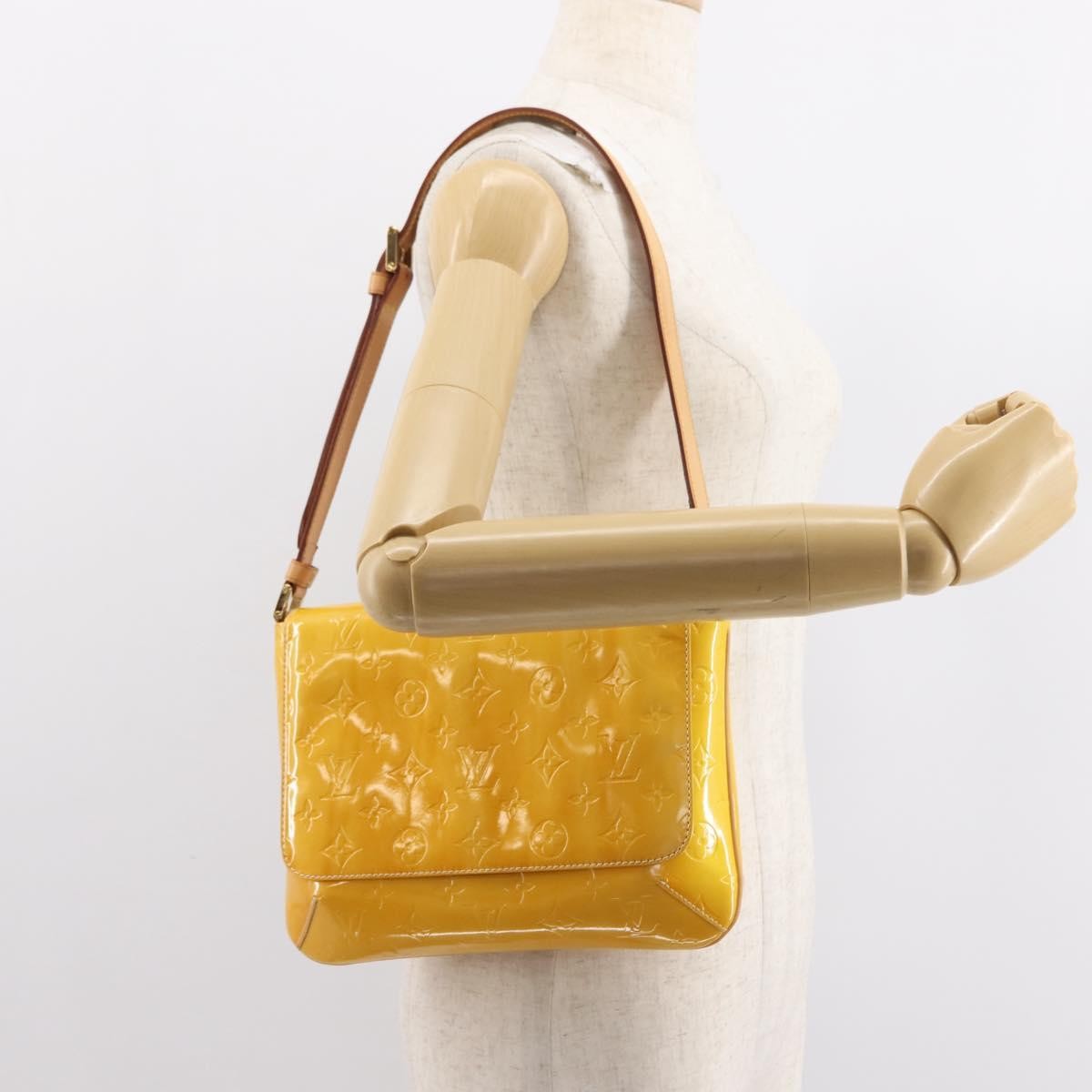 Louis Vuitton Thompson Street Monogram Vernis Yellow Patent_Leather Shoulder Bag Bag (Pre-Owned)