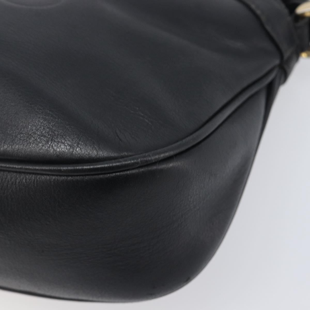 Gucci Shoulder Leather Black Leather Shoulder Bag Bag (Pre-Owned)