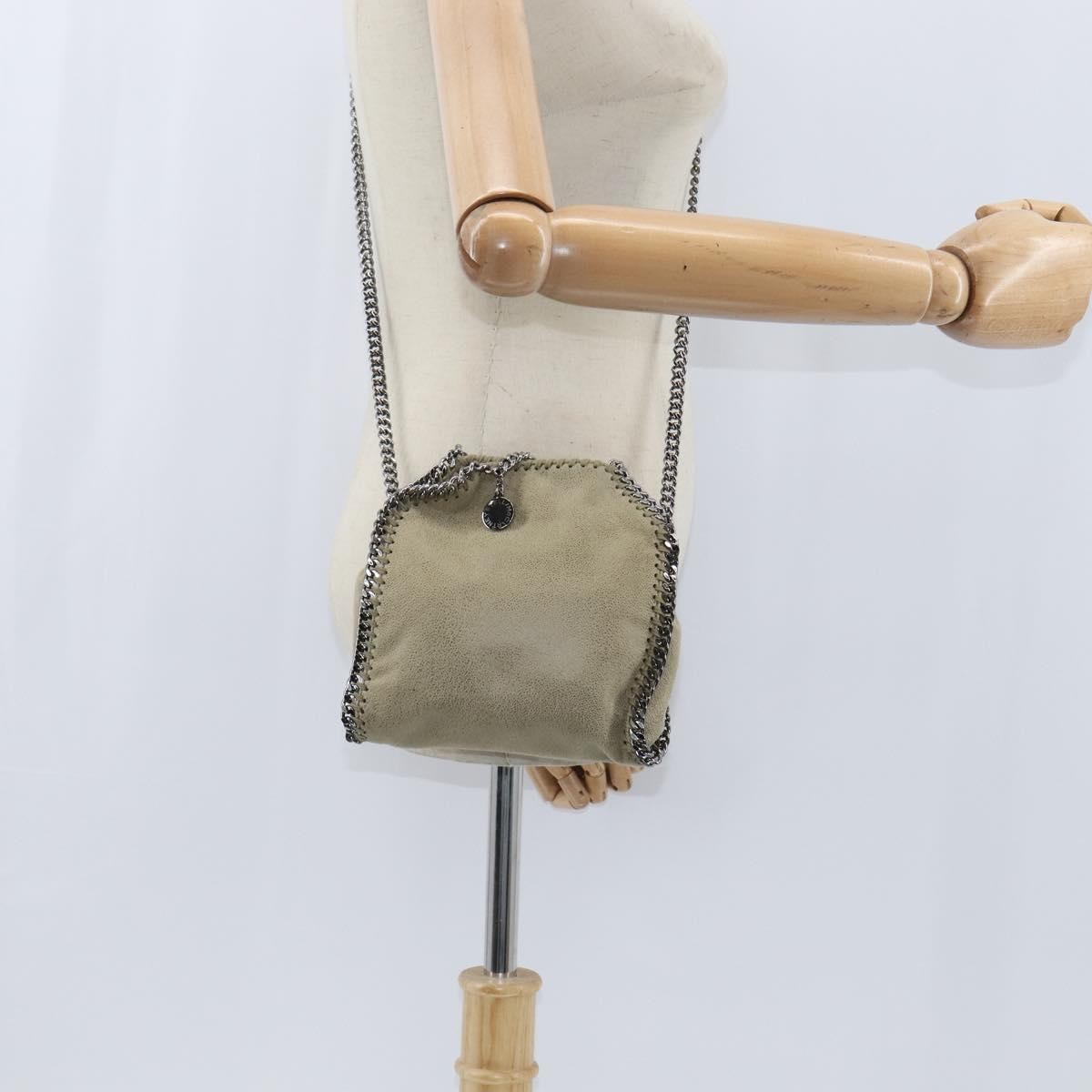 Stella Mccartney Falabella Fold Over Shaggy Deer Beige Polyester Shoulder Bag Bag (Pre-Owned)