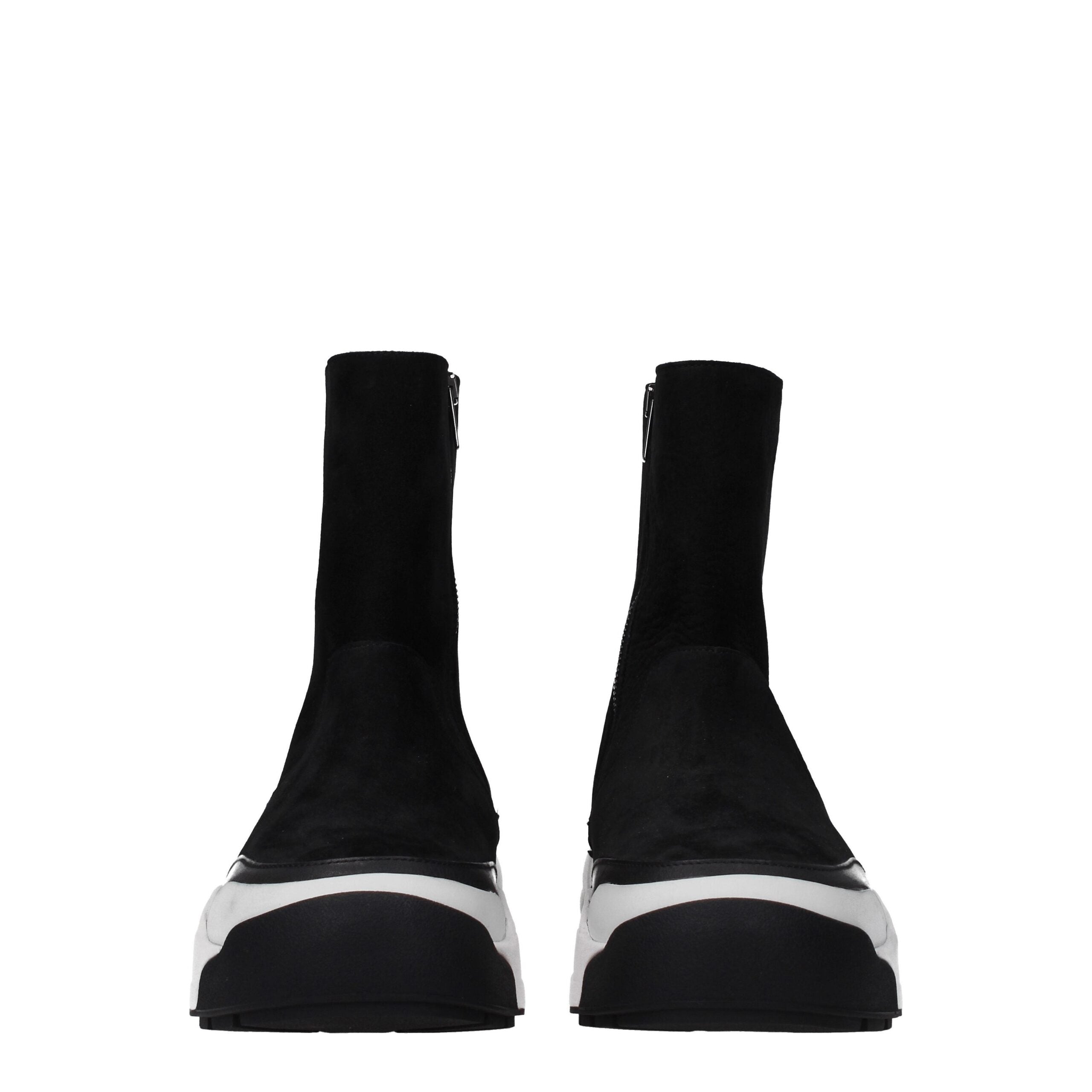 Kenzo Black Leather Ankle Men's Boots