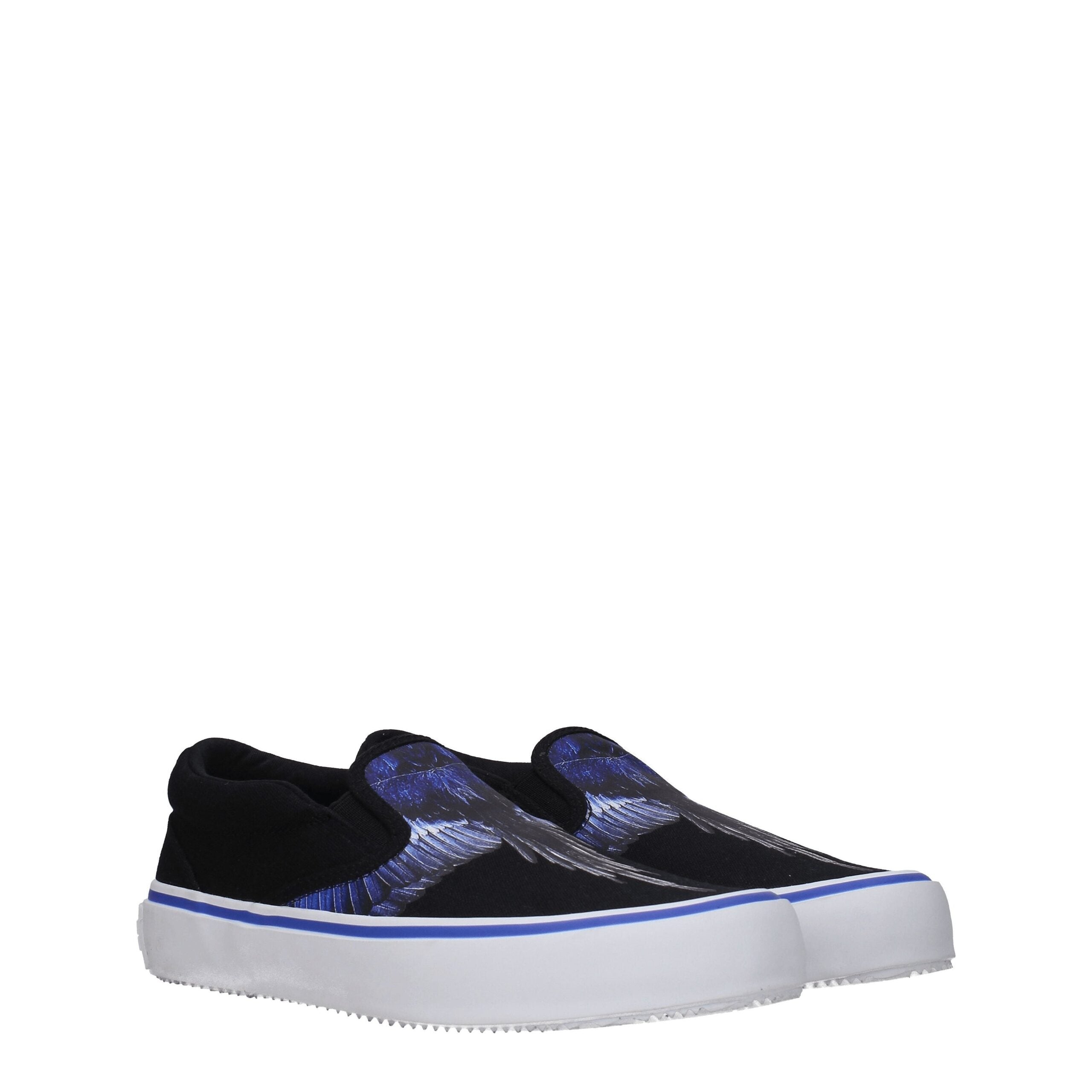 Marcelo Burlon Black Fabric Slip-On Men's Loafers