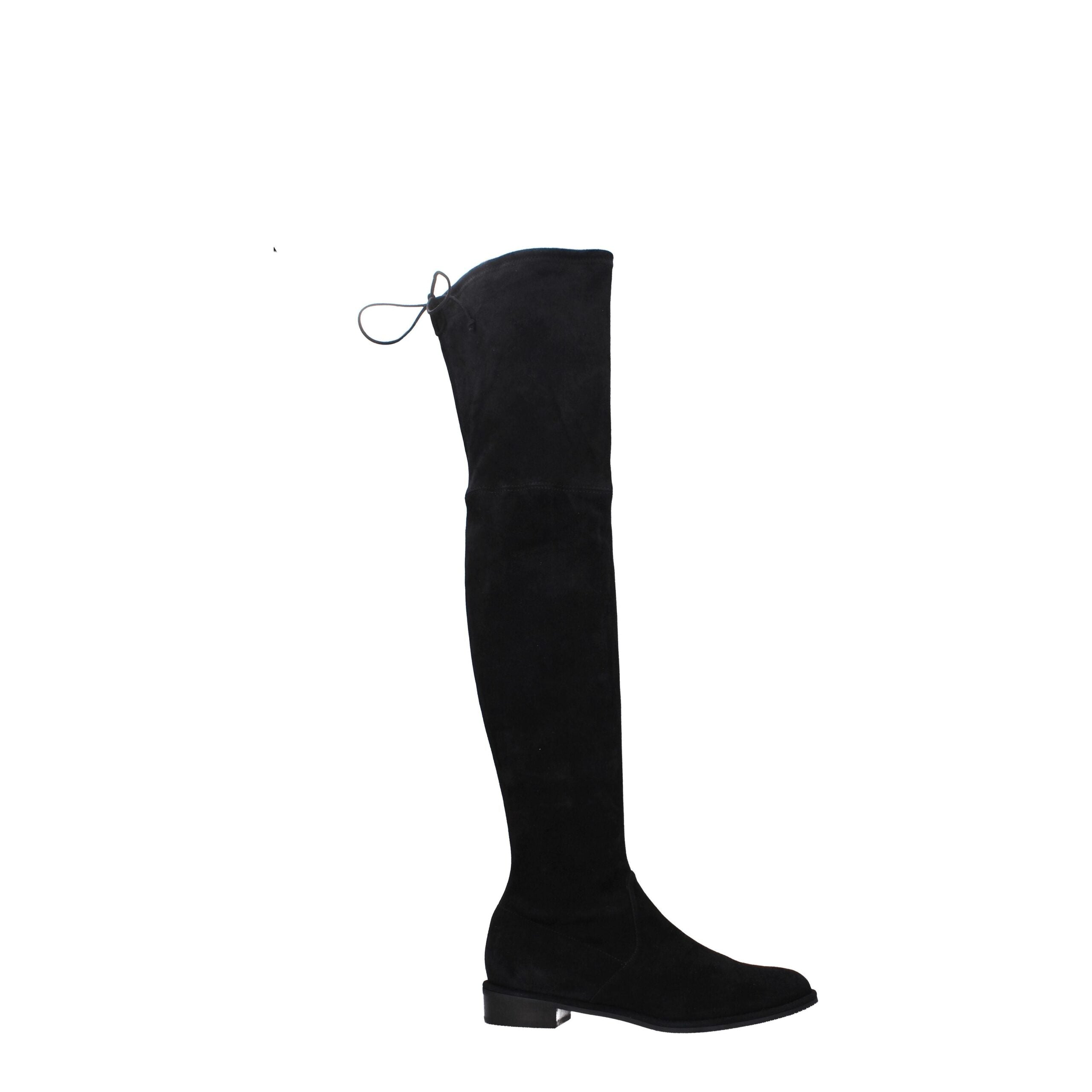 Stuart Weitzman Black Leather Over The Women's Knee