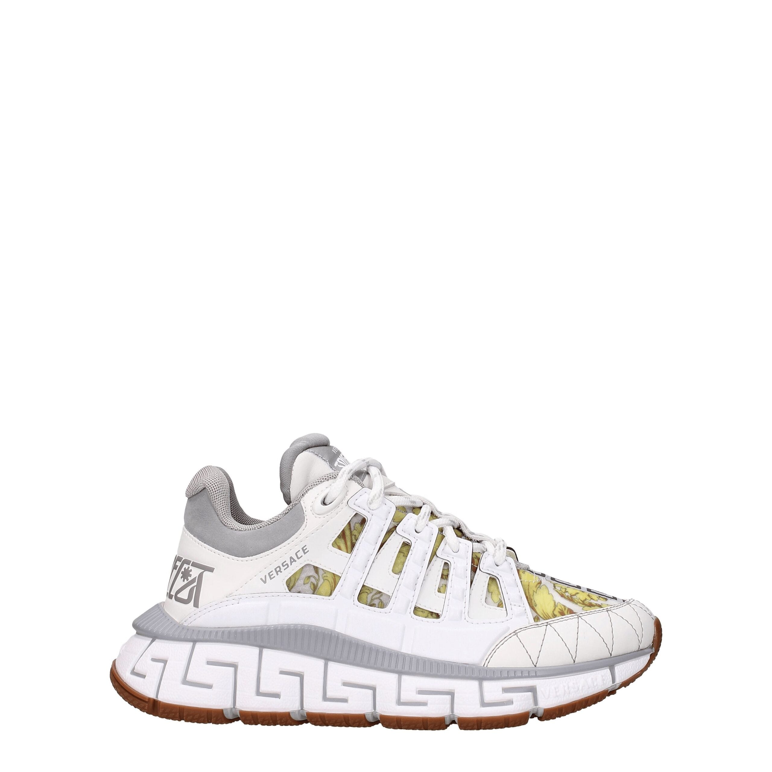 Versace White Leather Athletic Women's Sneakers