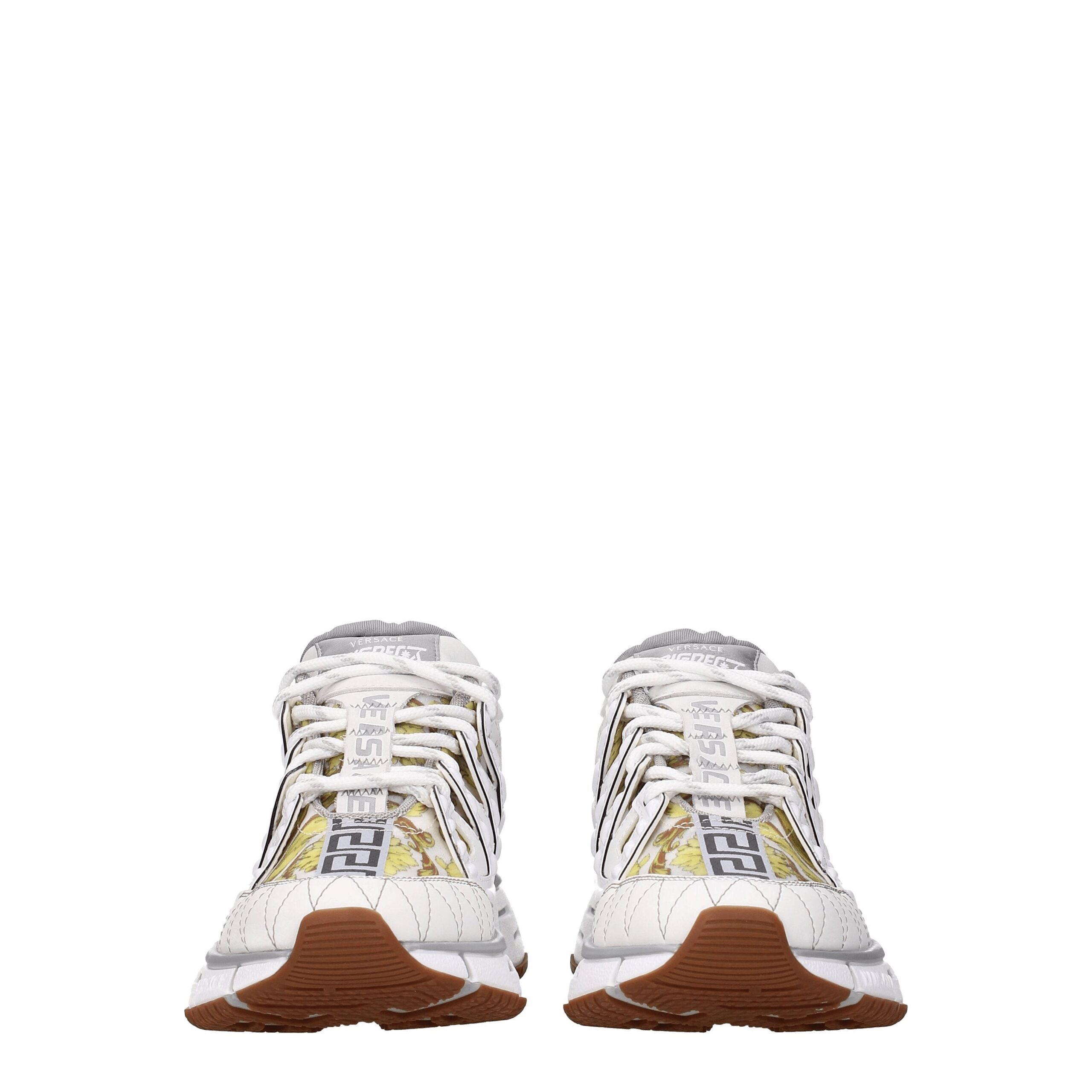 Versace White Leather Athletic Women's Sneakers