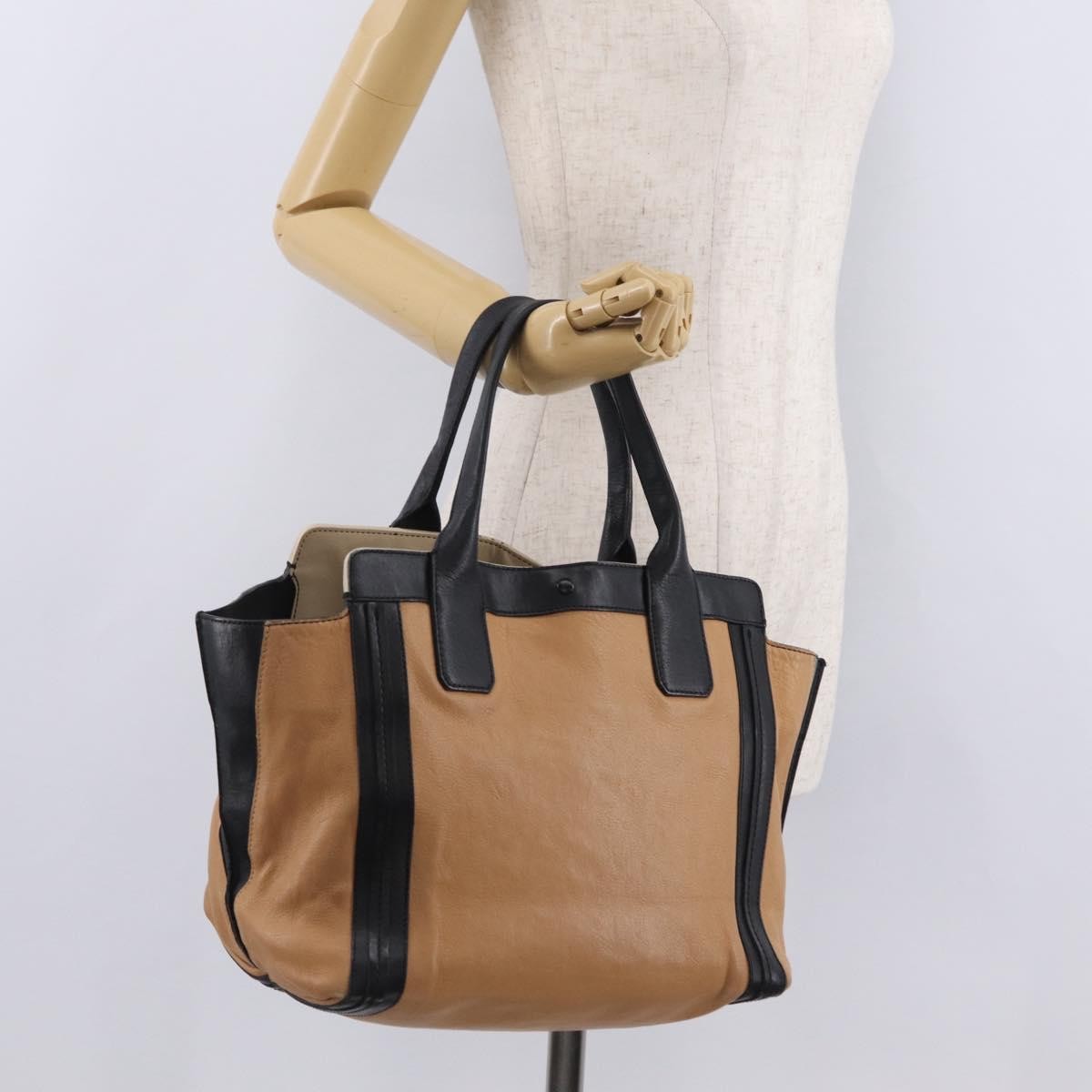 Chloe Alison East West Leather Beige Leather Tote Bag Bag (Pre-Owned)