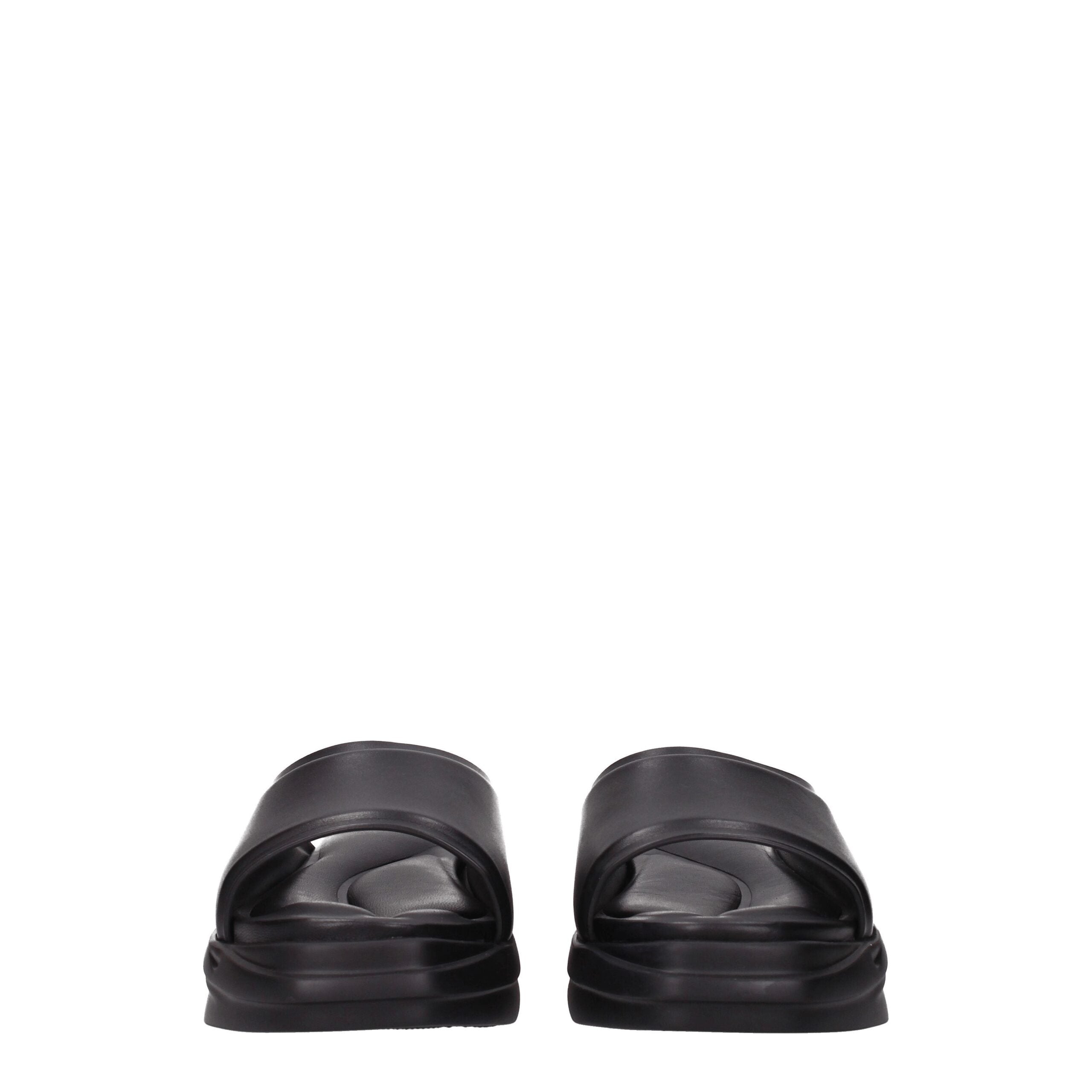 Alyx Black Leather Slippers Men's Sandals