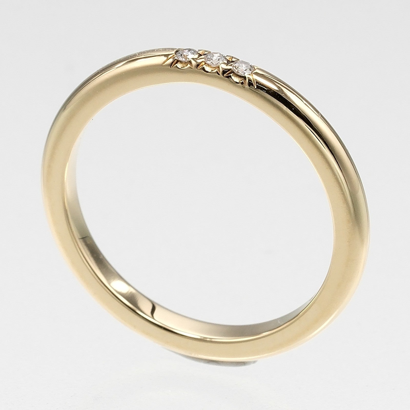 Tiffany & Co. Forever Band 18K Yellow Gold With Diamond Gold Yellow_Gold Ring Jewelry (Pre-Owned)