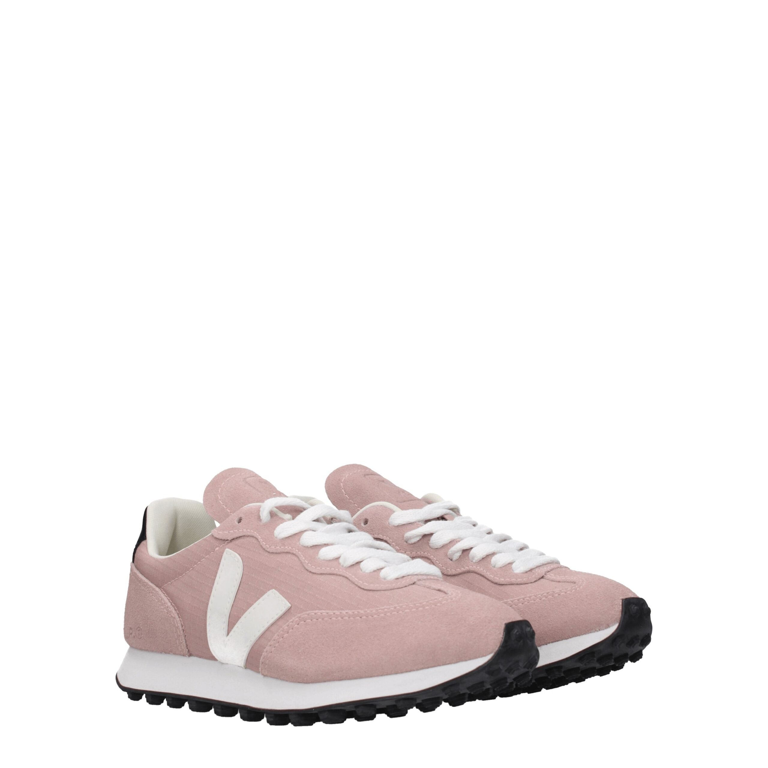 Veja Pink Leather Low Women's Tops