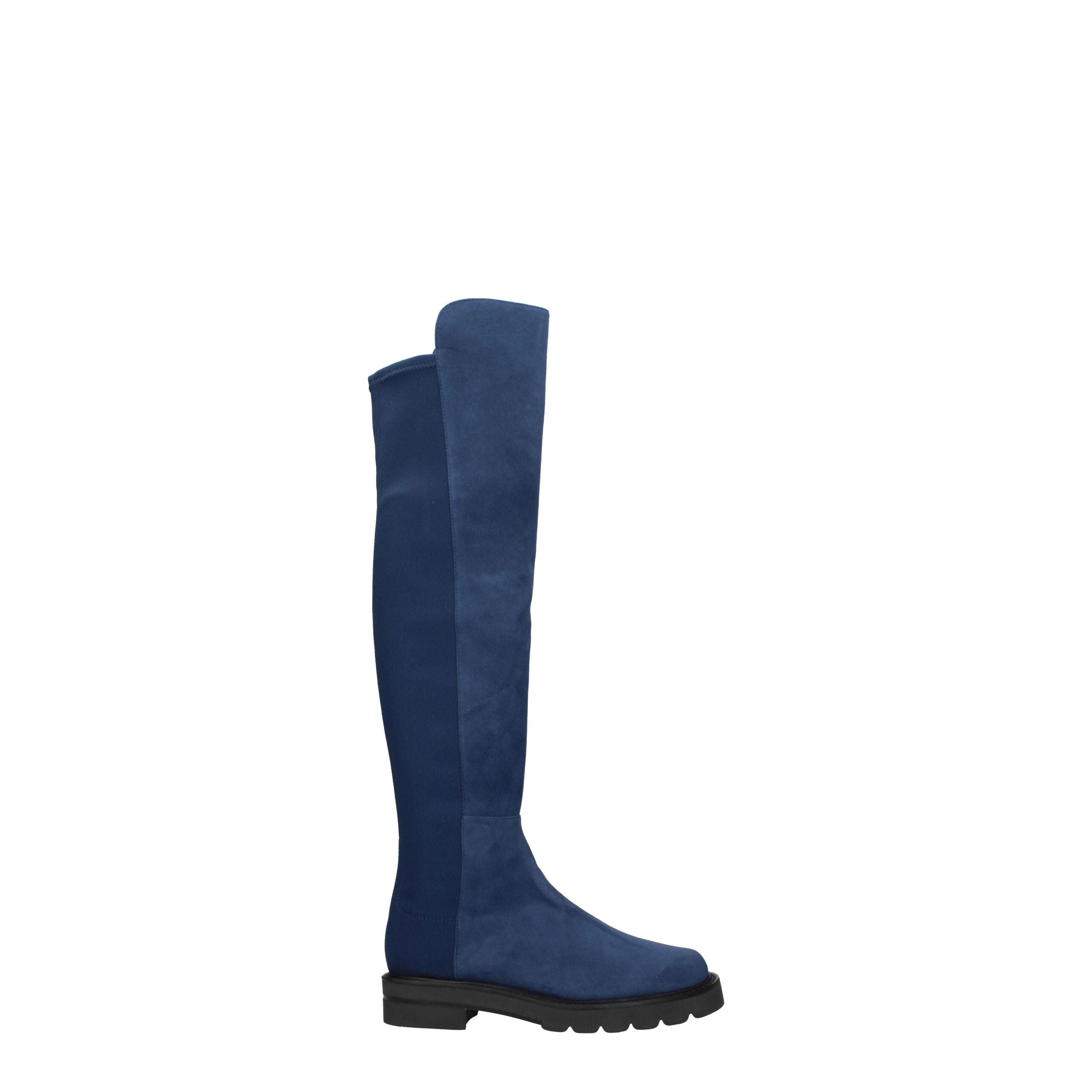 Stuart Weitzman Blue Leather Over The Women's Knee