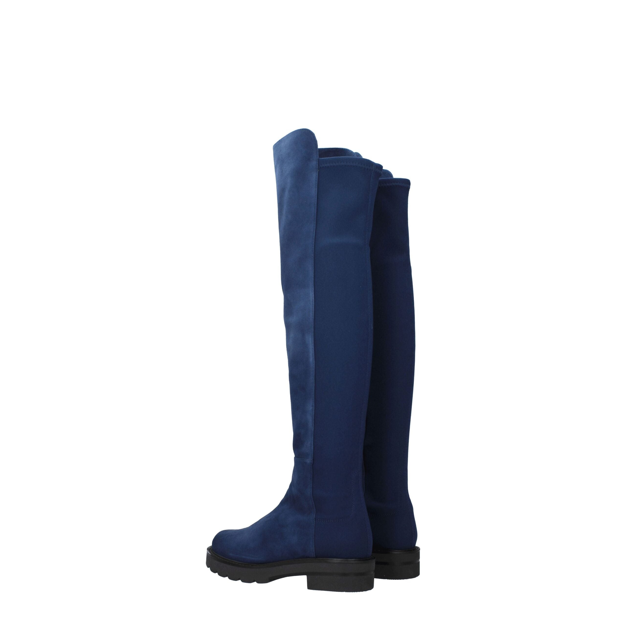 Stuart Weitzman Blue Leather Over The Women's Knee
