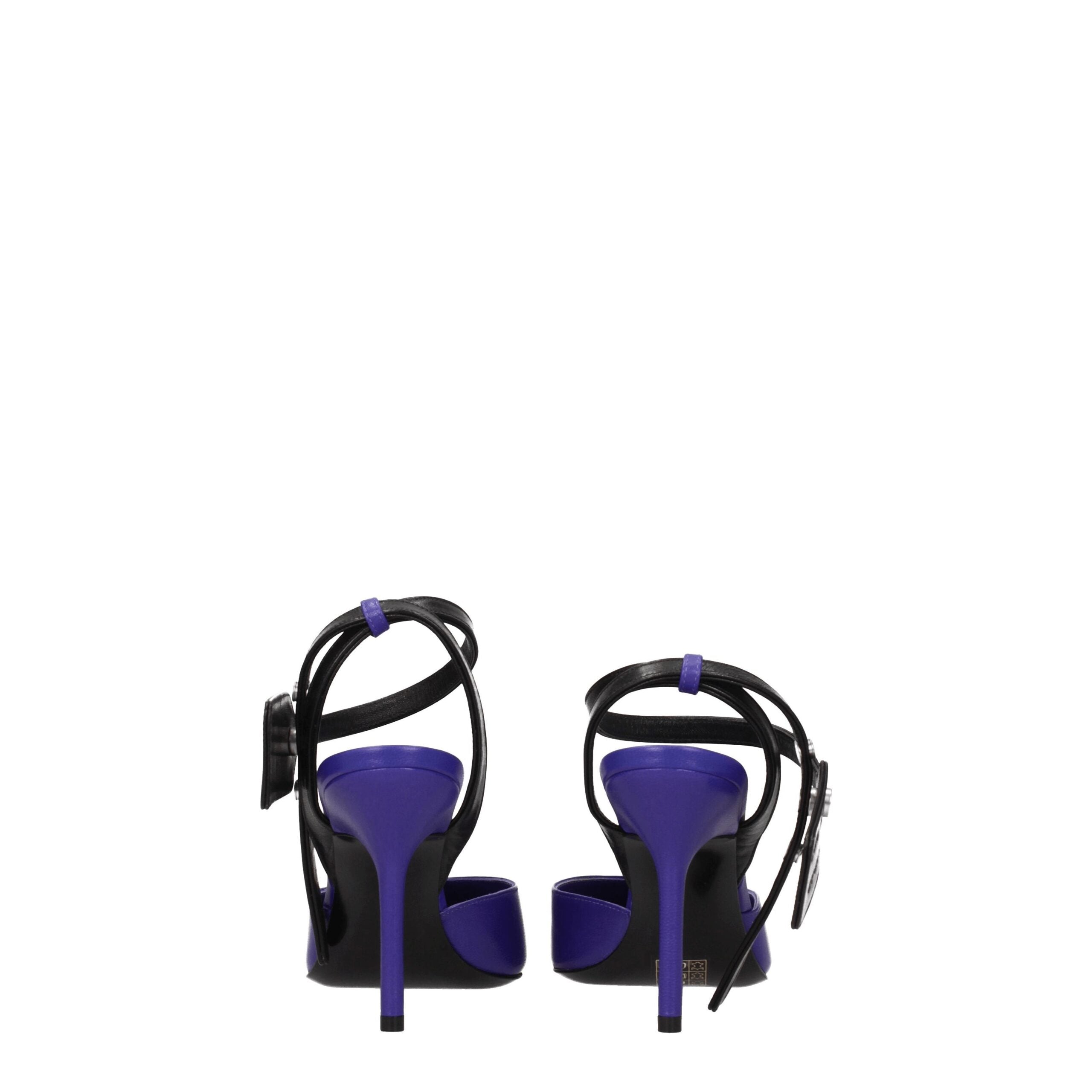 Off-White Purple Leather High Heel Women's Pumps