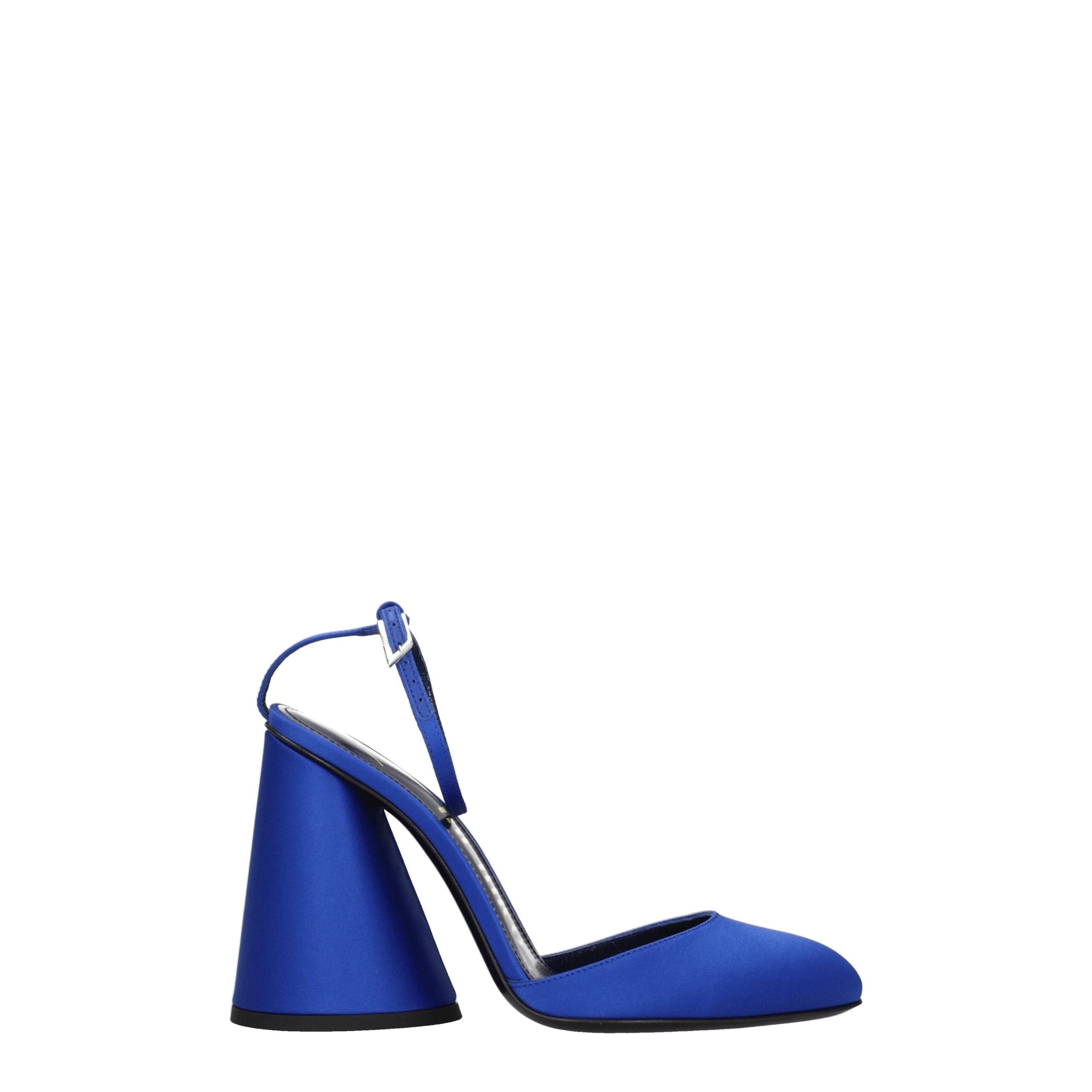 The Attico Blue Satin Women's Platforms