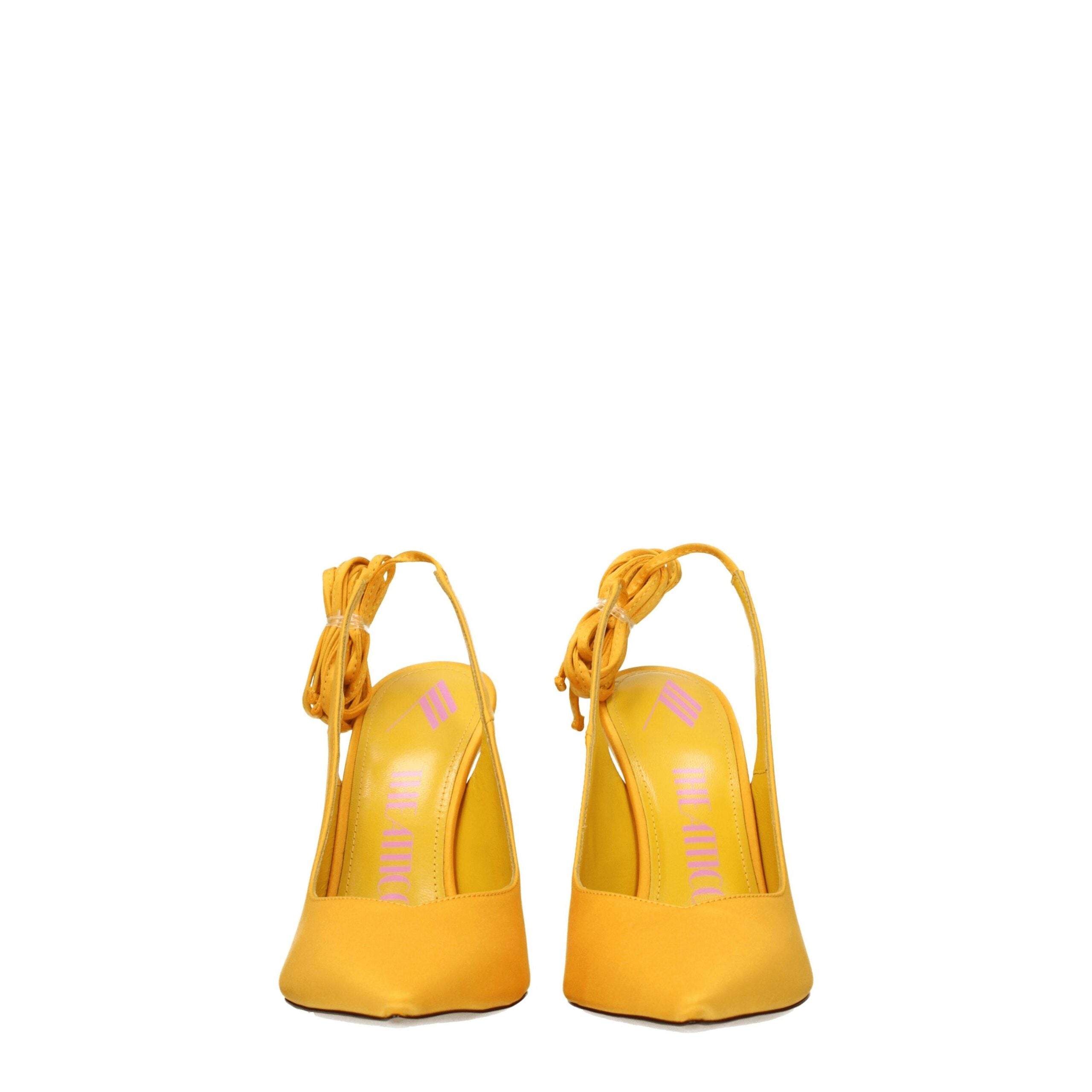 The Attico Orange Satin High Heel Women's Pumps