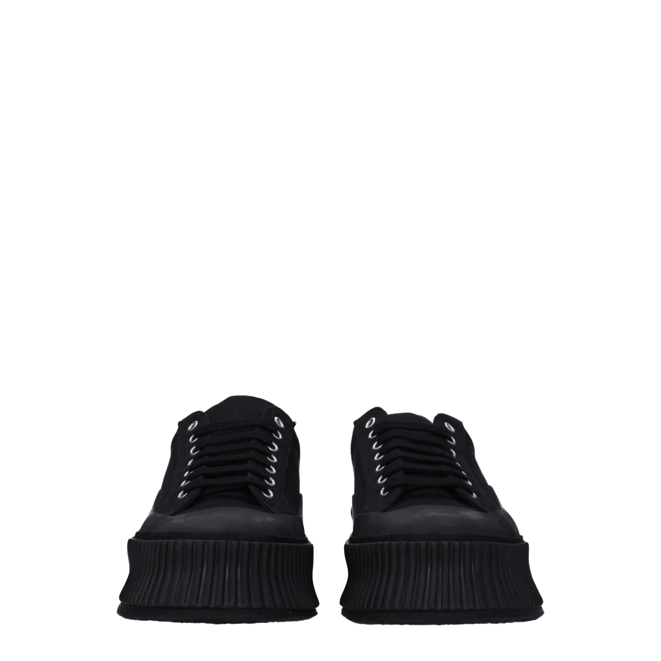 Jil Sander Black Fabric Platform Men's Sneakers