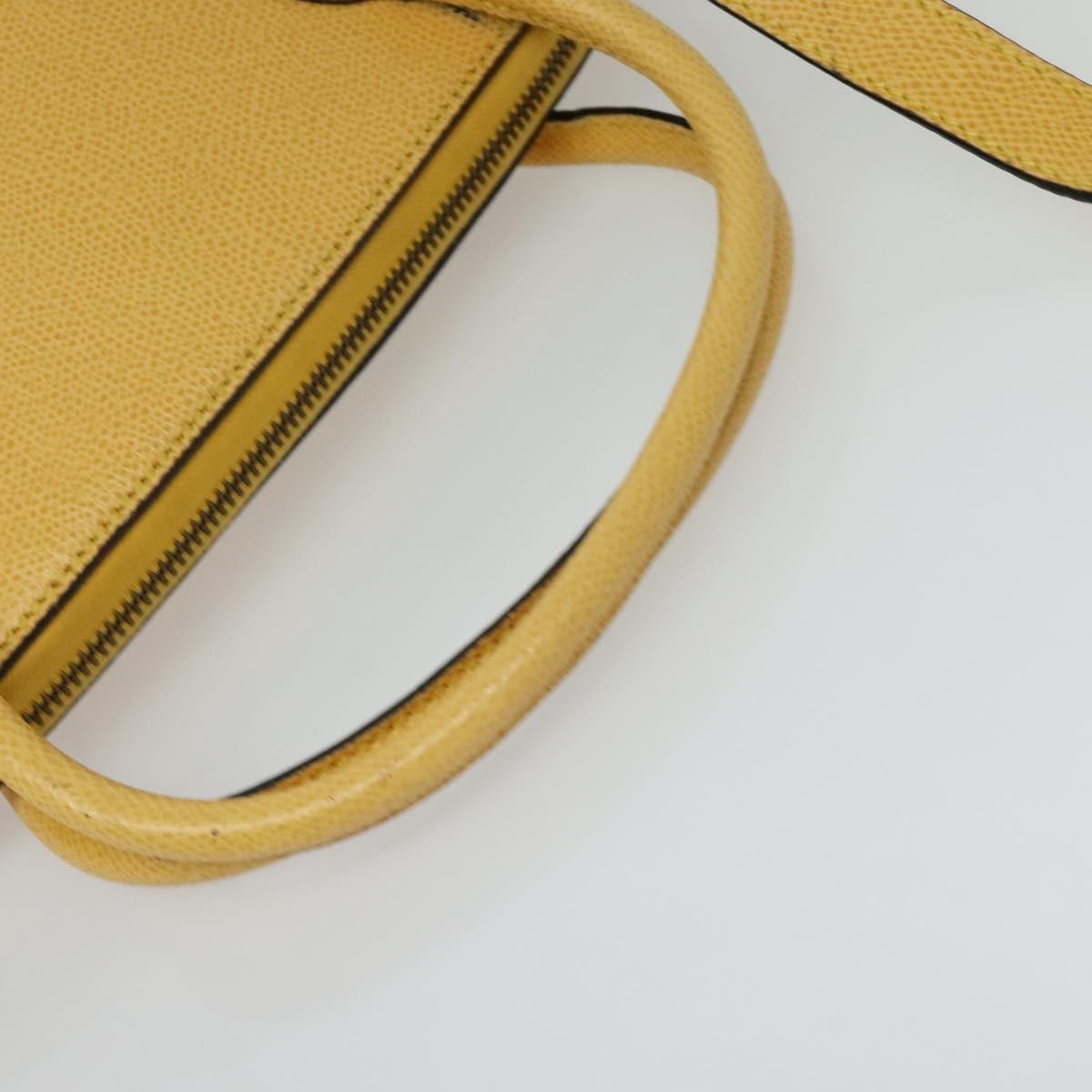 Celine Handbag Leather Yellow Leather Handbag (Pre-Owned)