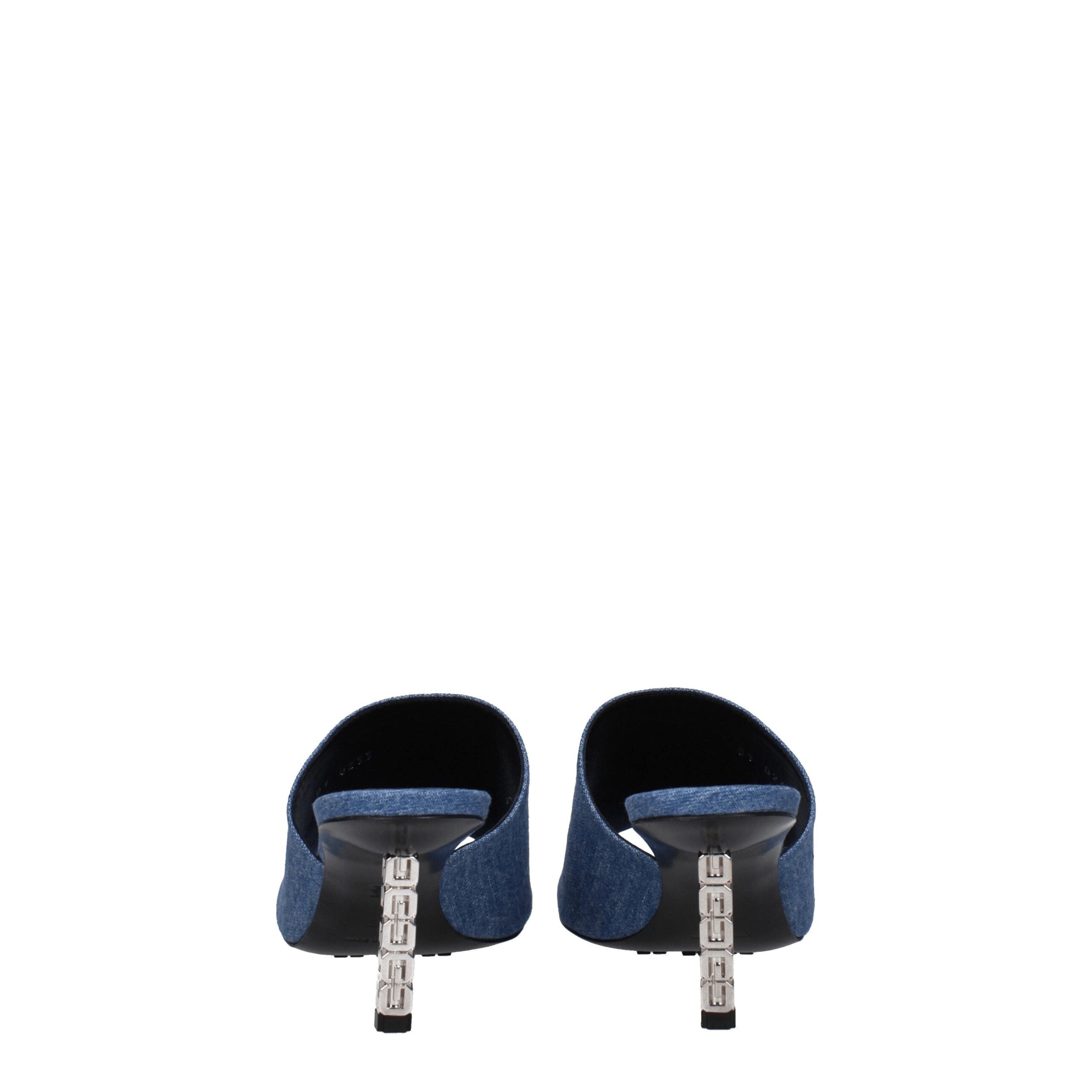 Givenchy Blue Fabric Platform Women's Sandals