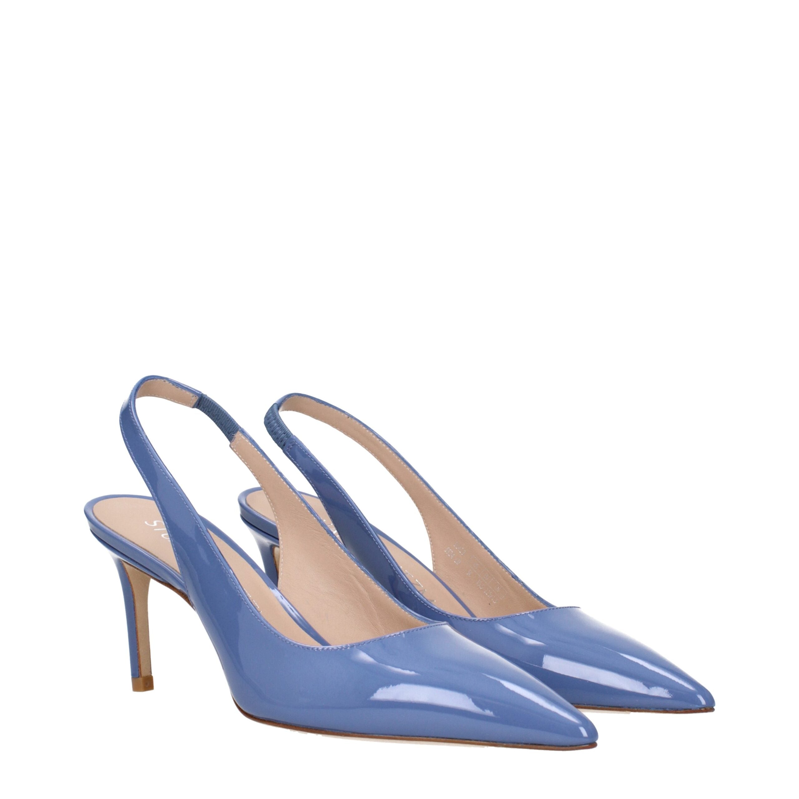 Stuart Weitzman Light Blue Leather High Heel Women's Pumps