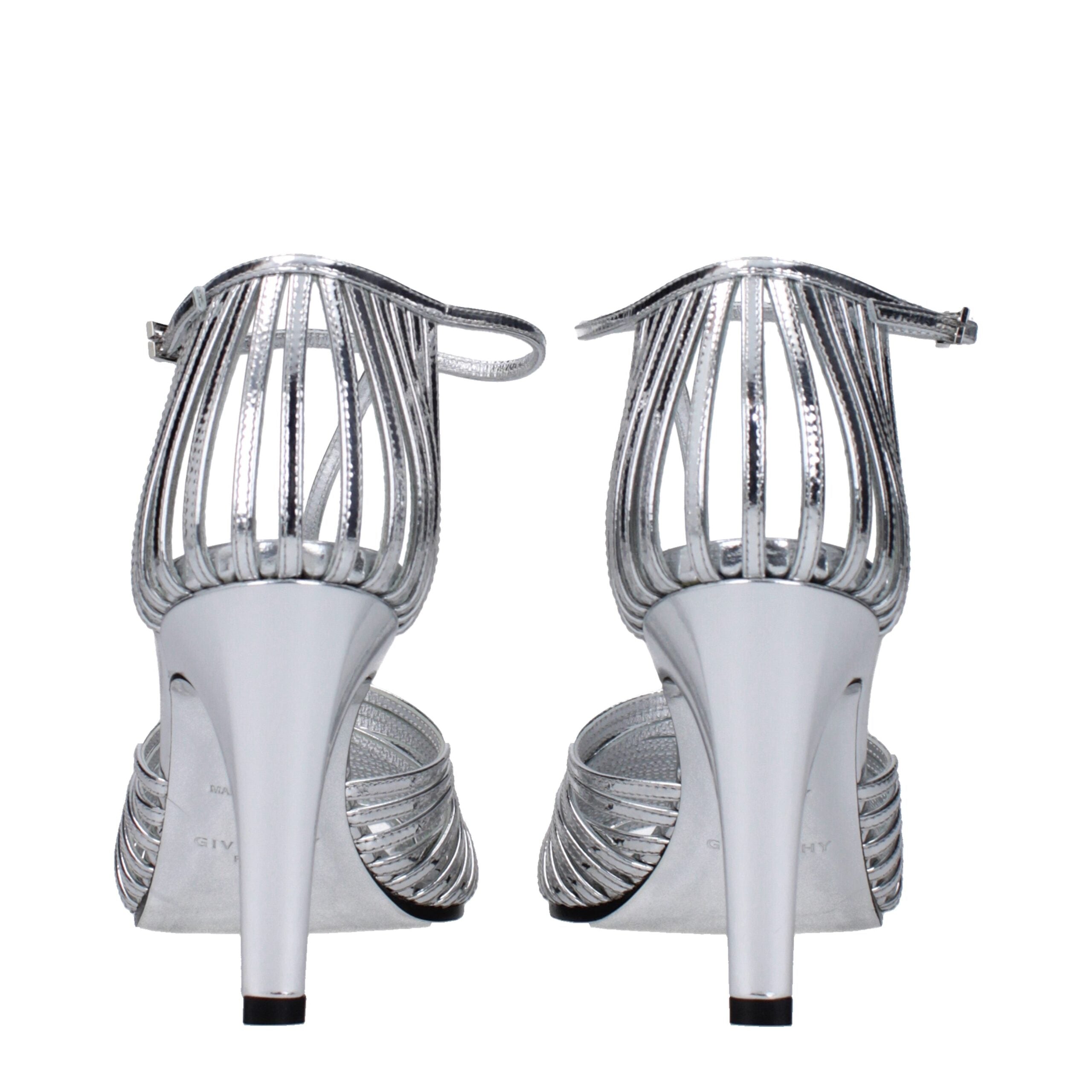 Givenchy Gray Leather Stiletto Heels Women's Sandals