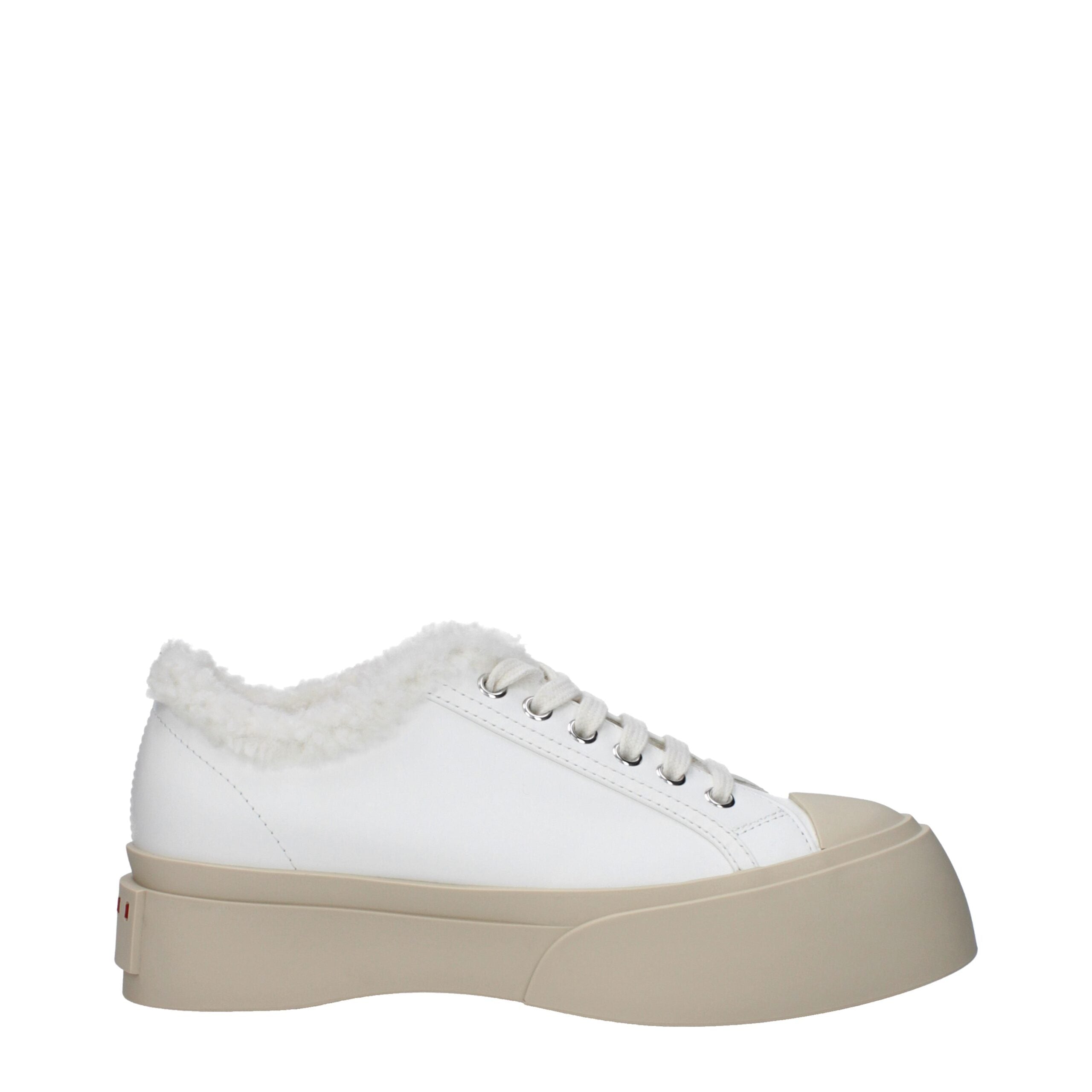Marni White Leather Low Top Women's Sneakers