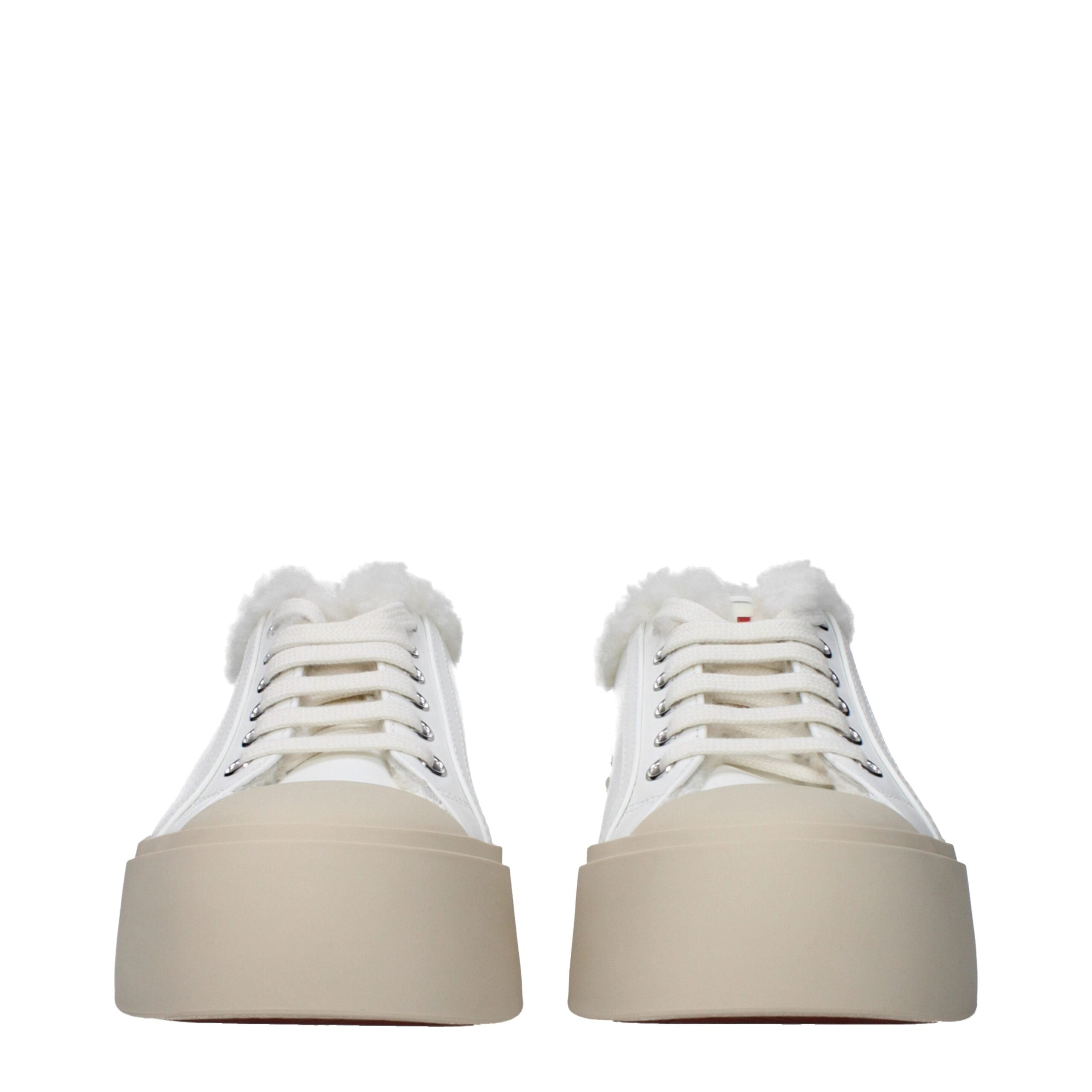 Marni White Leather Low Top Women's Sneakers