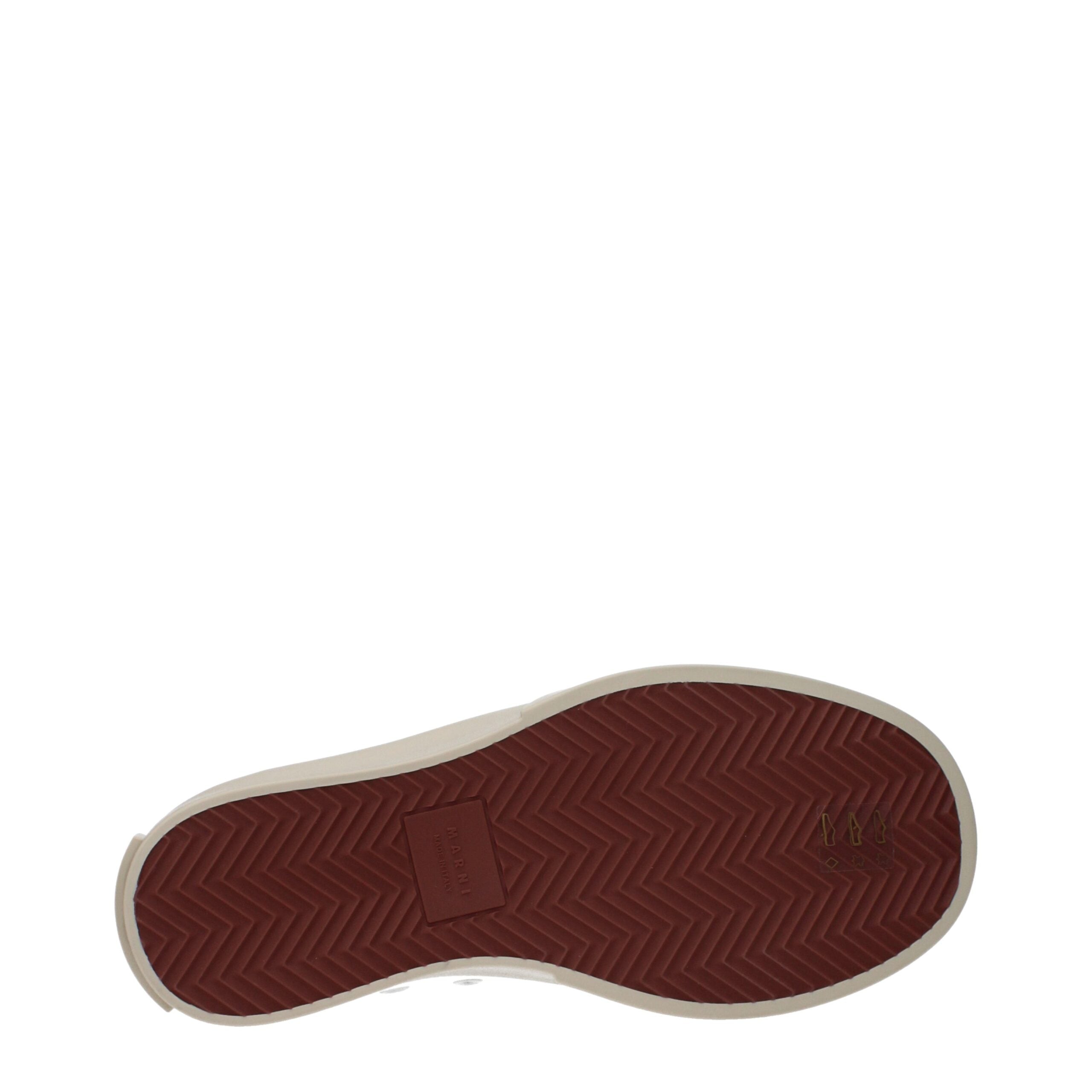 Marni White Leather Low Top Women's Sneakers