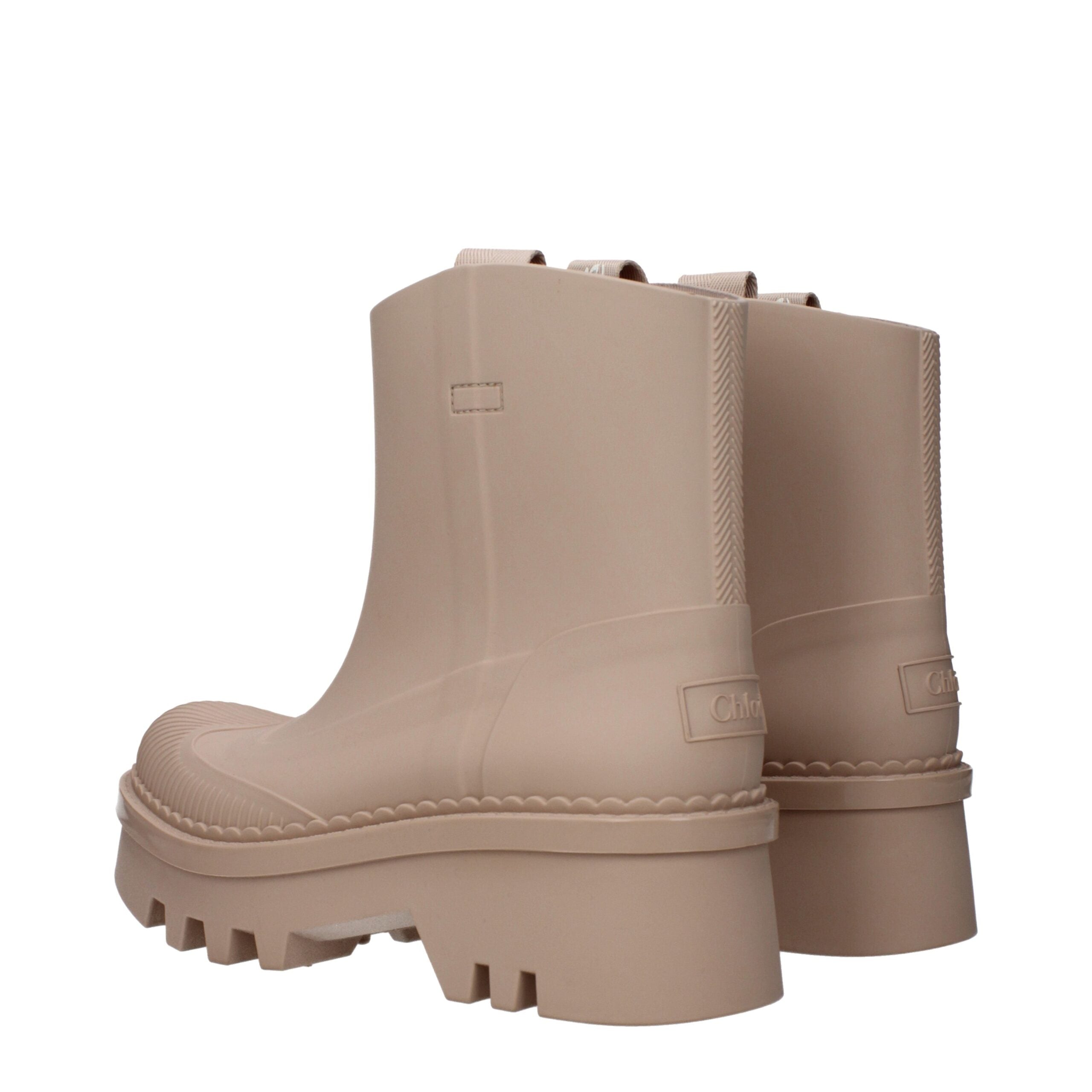 Chloé Pink Cotton Ankle Women's Boots