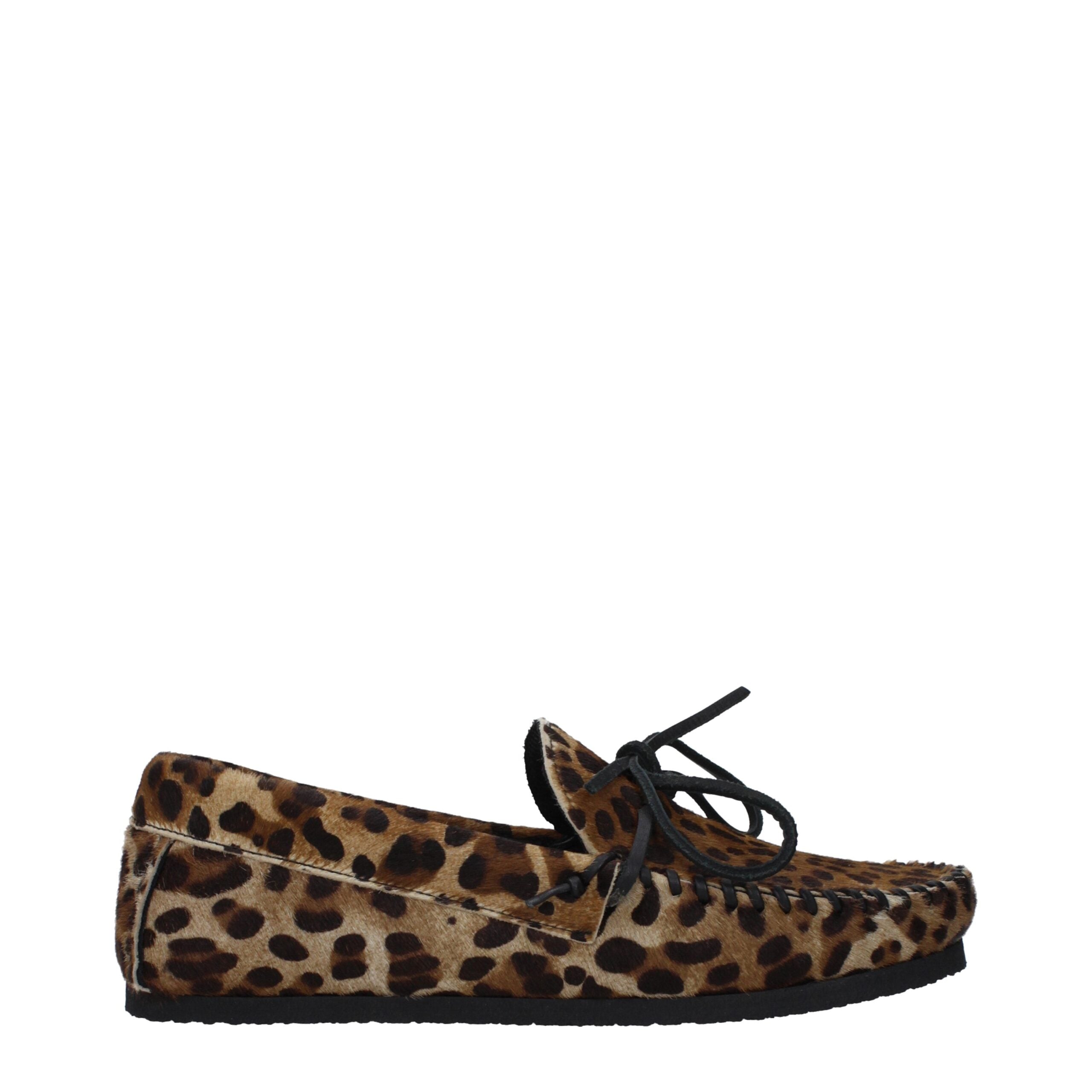 Isabel Marant Brown Horsehair Slip-On Women's Loafers