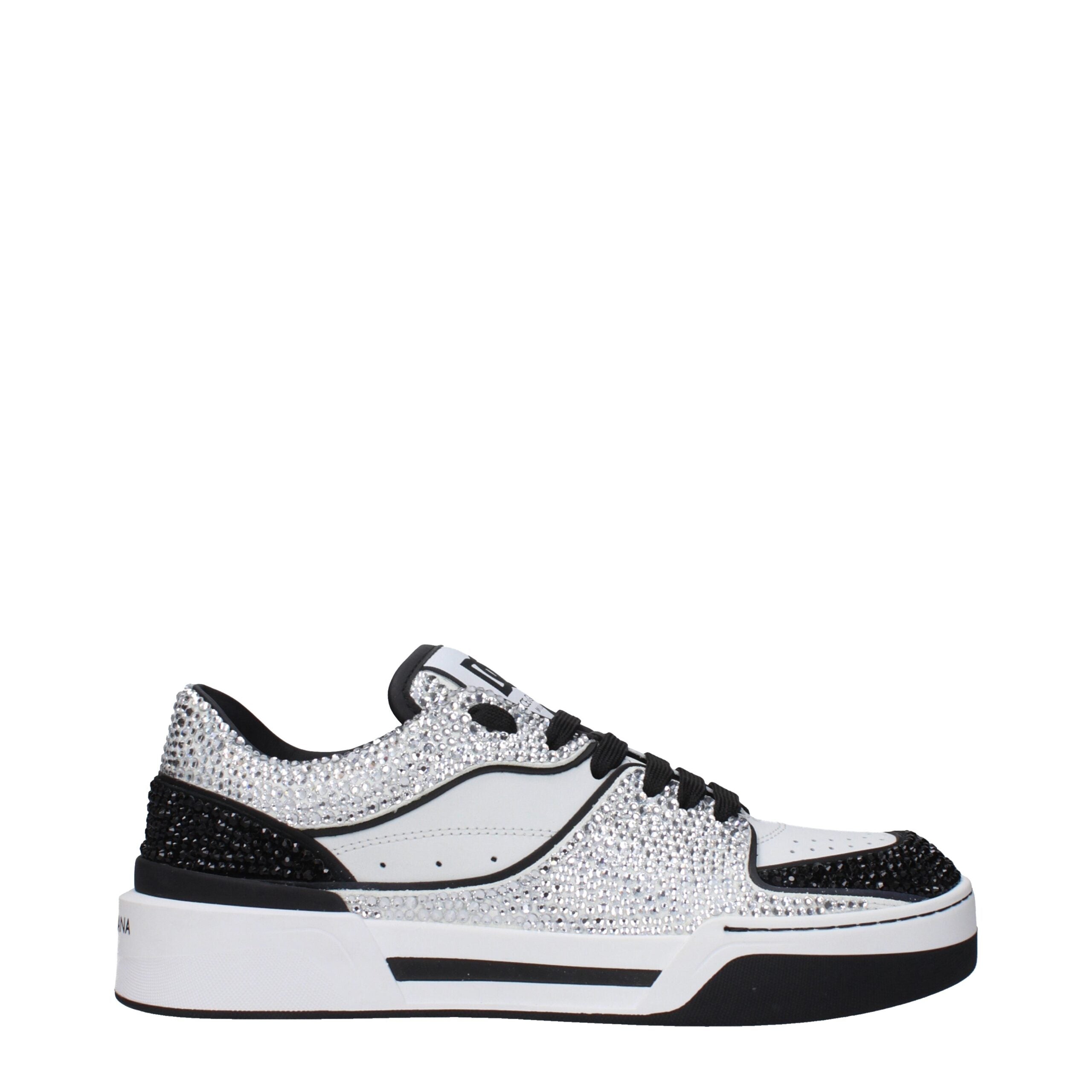 Dolce & Gabbana White Leather Low Top Women's Sneakers