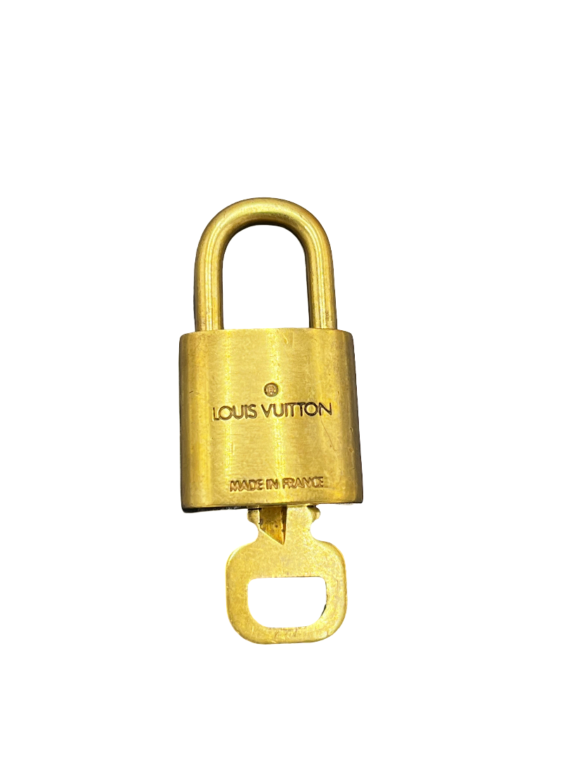 Louis Vuitton Padlock And Key Logo Metal Gold Metal Charms And Keychains Accessory (Pre-Owned)