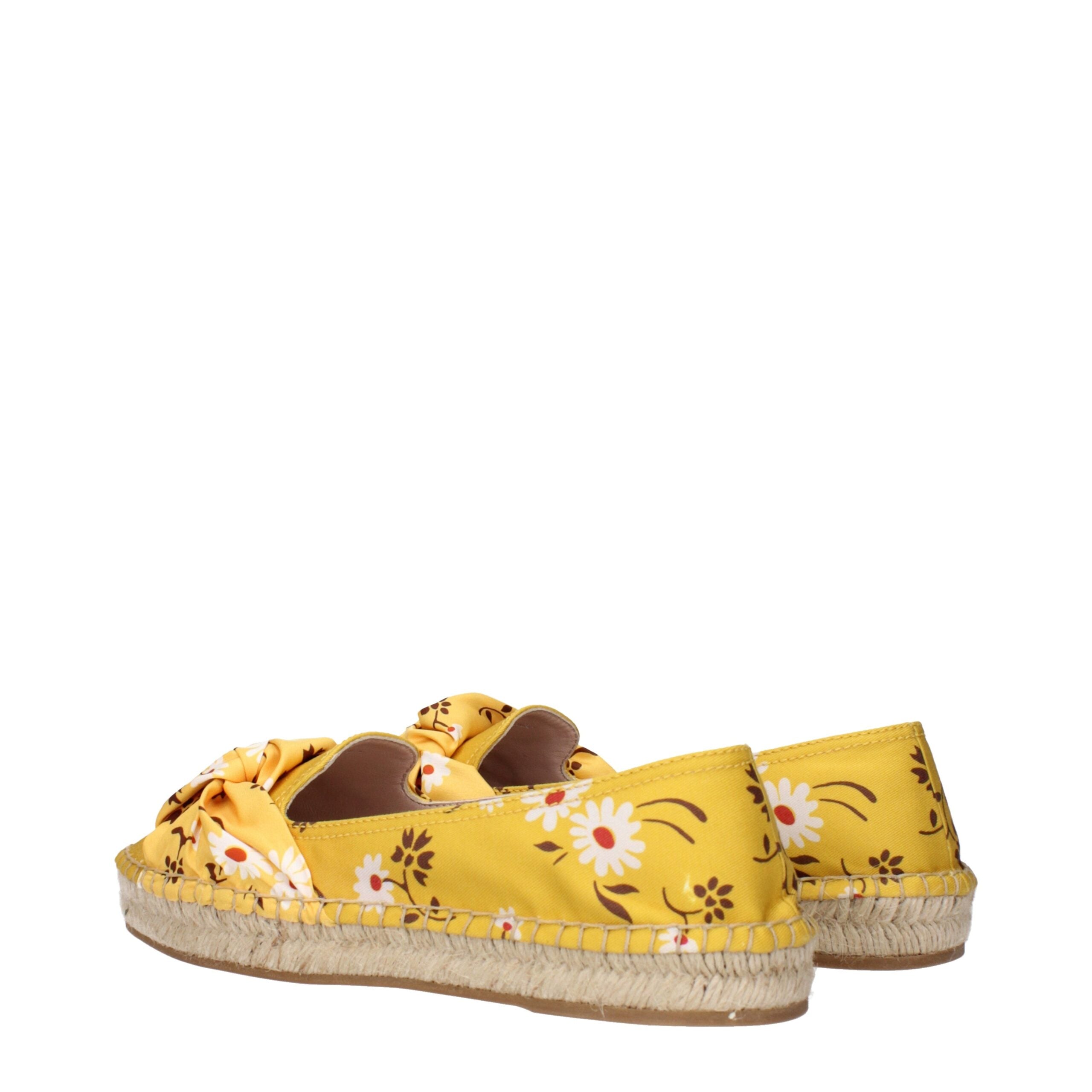 Miu Miu Yellow Fabric Women's Espadrilles