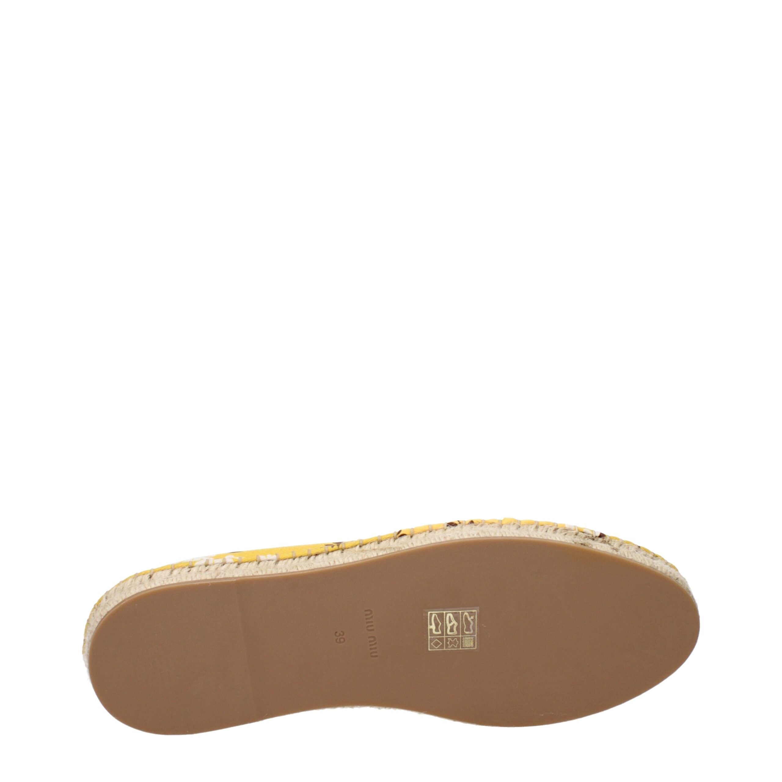 Miu Miu Yellow Fabric Women's Espadrilles