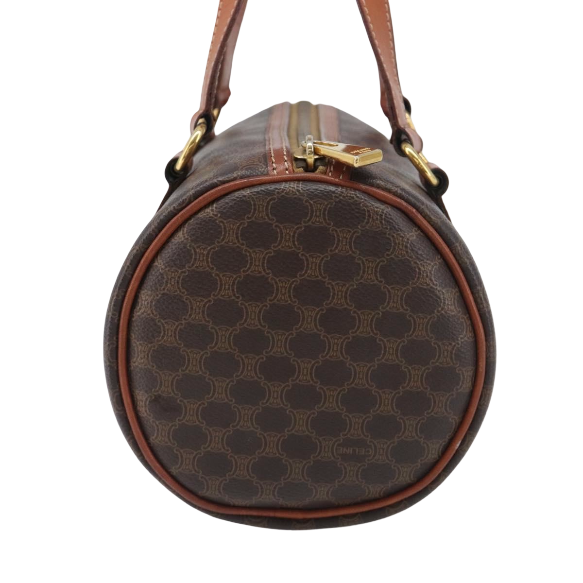 Celine Vintage Macadam Canvas And Leather Brown Pvc Handbag (Pre-Owned)