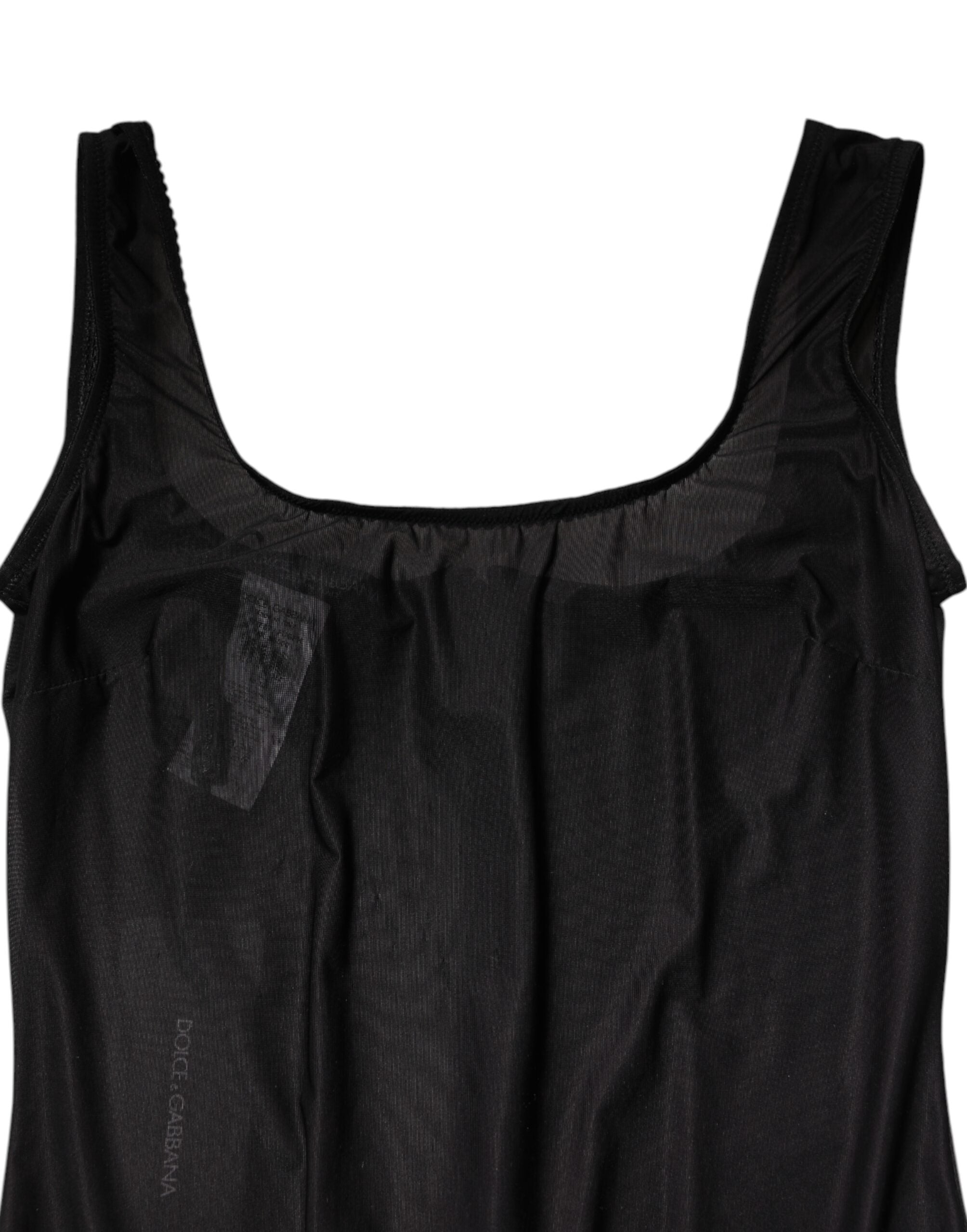 Dolce & Gabbana Black Nylon Sleeveless Round Neck Tank Women's Top (Pre-Owned)