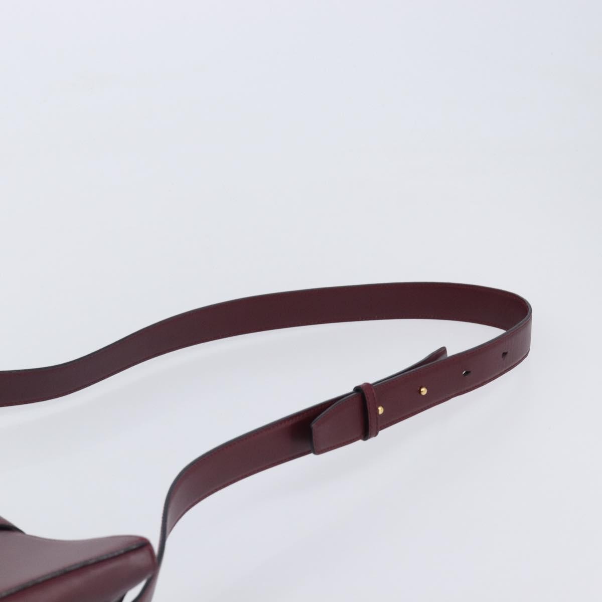Cartier Must De Cartier Leather Burgundy Leather Shoulder Bag Bag (Pre-Owned)