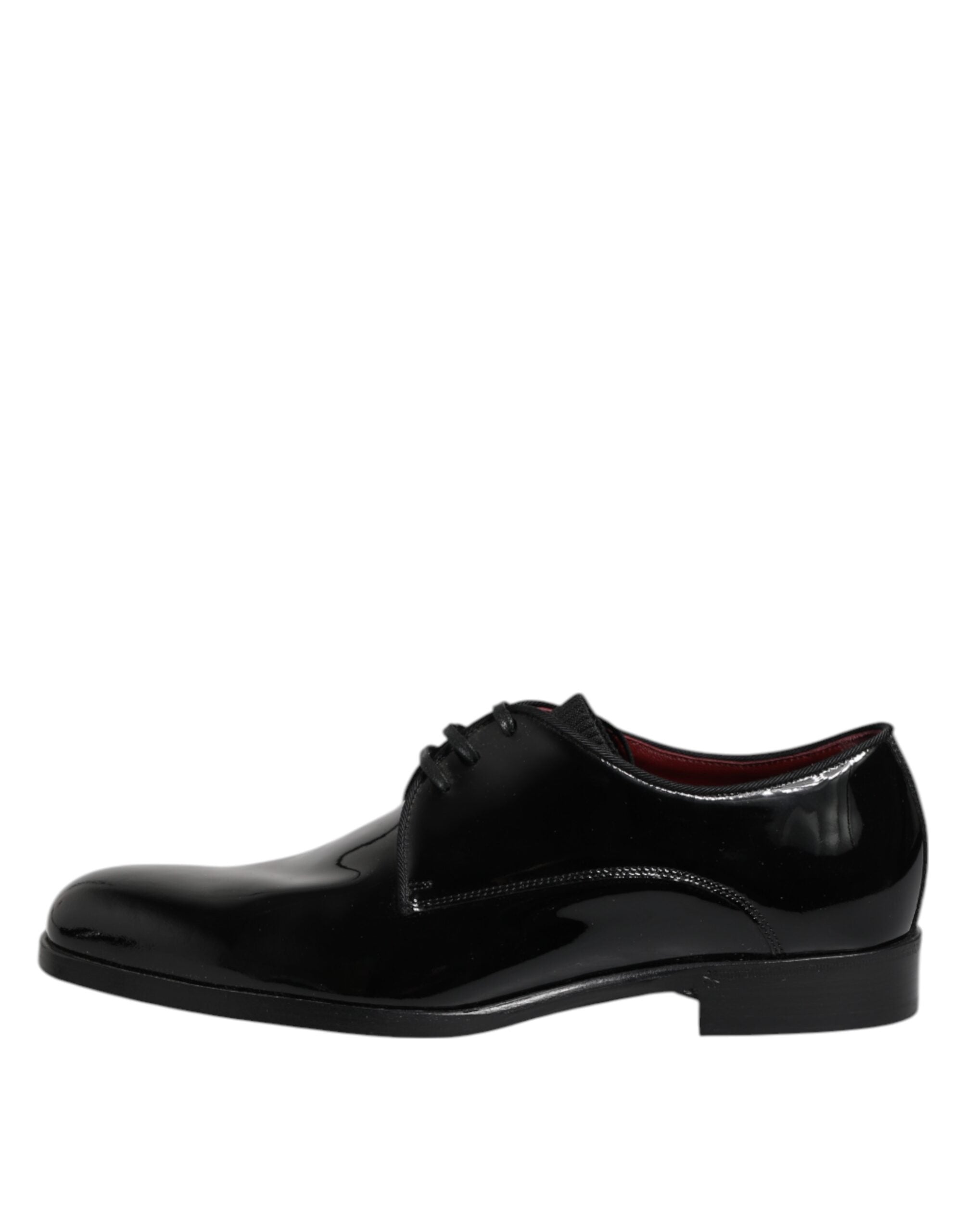 Dolce & Gabbana Black Leather Lace Up Men Derby Formal Men's Shoes