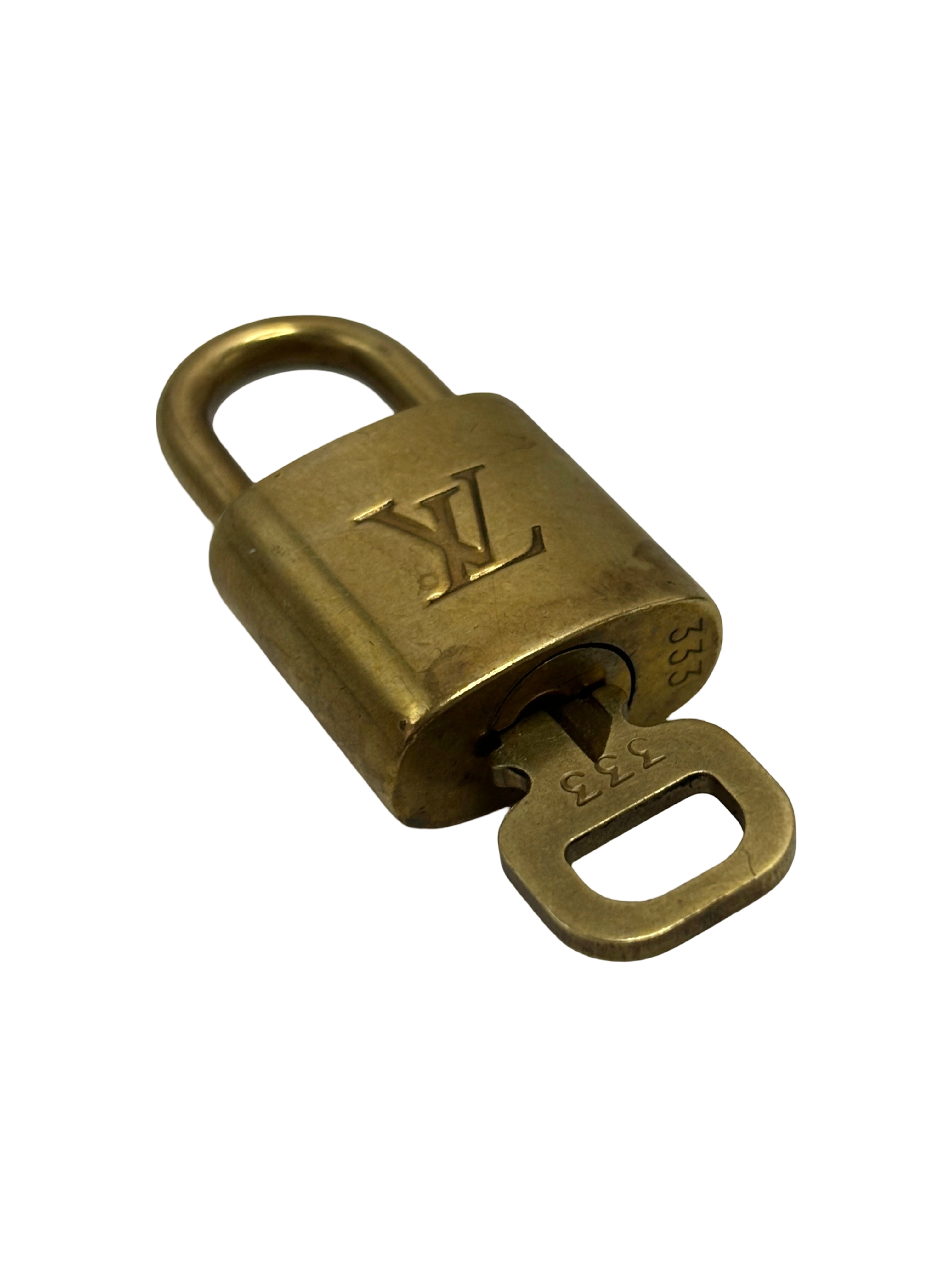 Louis Vuitton Padlock And Key Logo Metal Gold Metal Charms And Keychains Accessory (Pre-Owned)