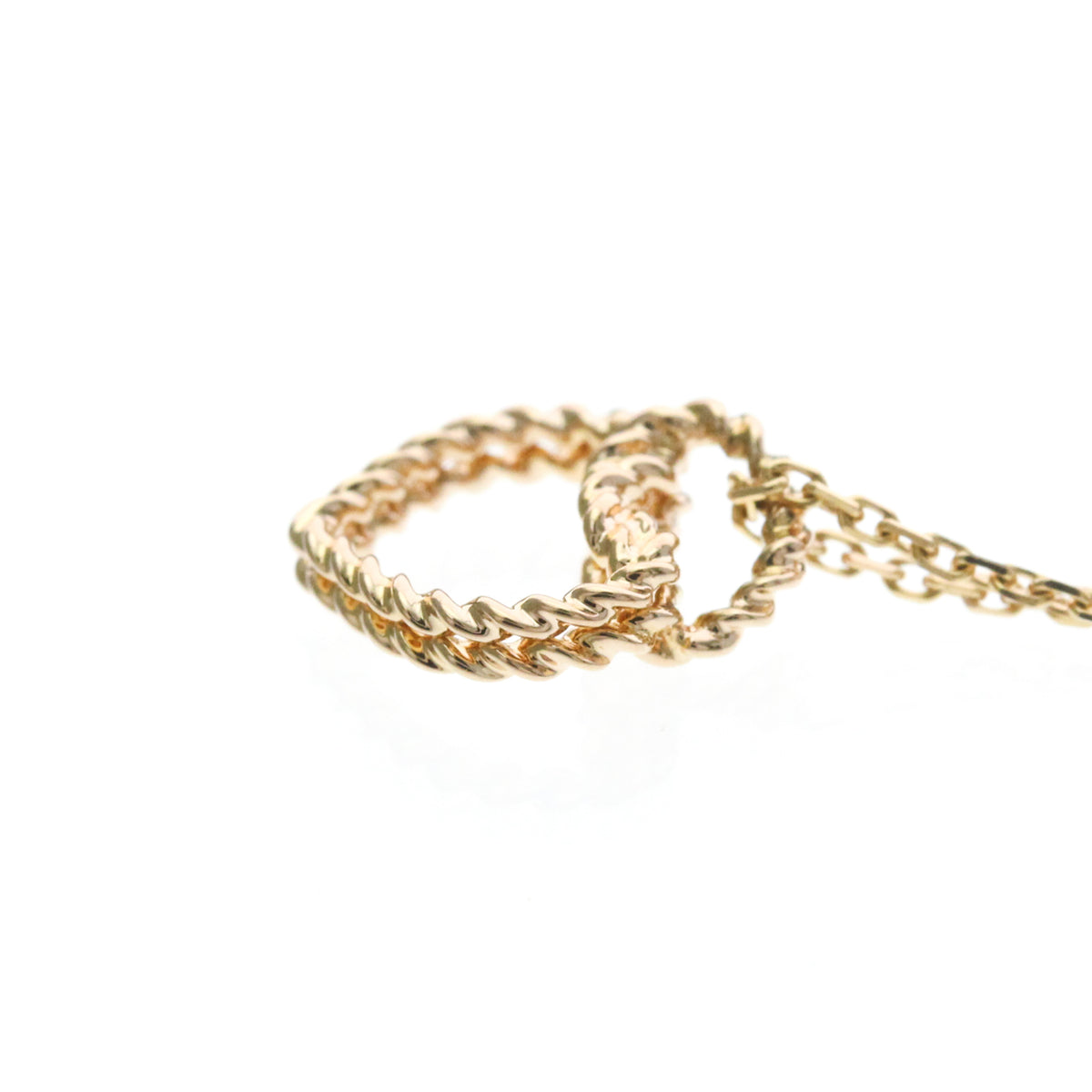 Cartier Torta Heart Pendant 18K Rose Gold Gold Pink_Gold Necklace Jewelry (Pre-Owned)