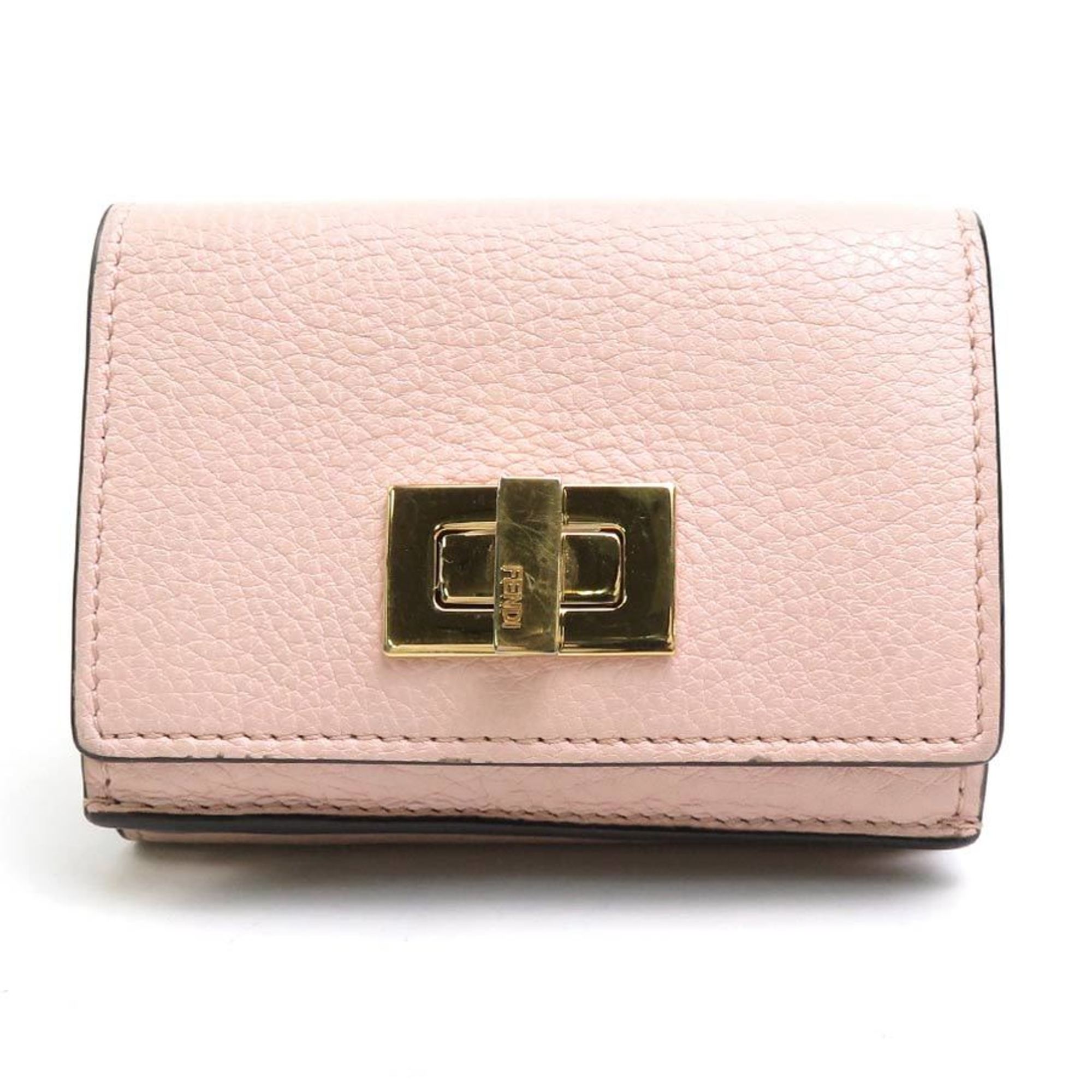 Fendi Peekaboo Pink Leather Wallet (Pre-Owned)