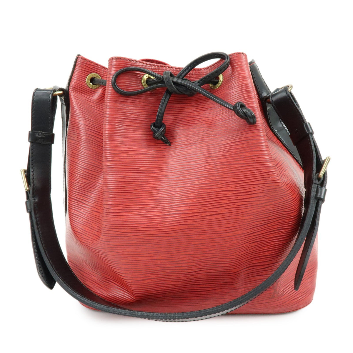 Louis Vuitton Bicolor Petit Noe Epi Leather Red Leather Handbag (Pre-Owned)