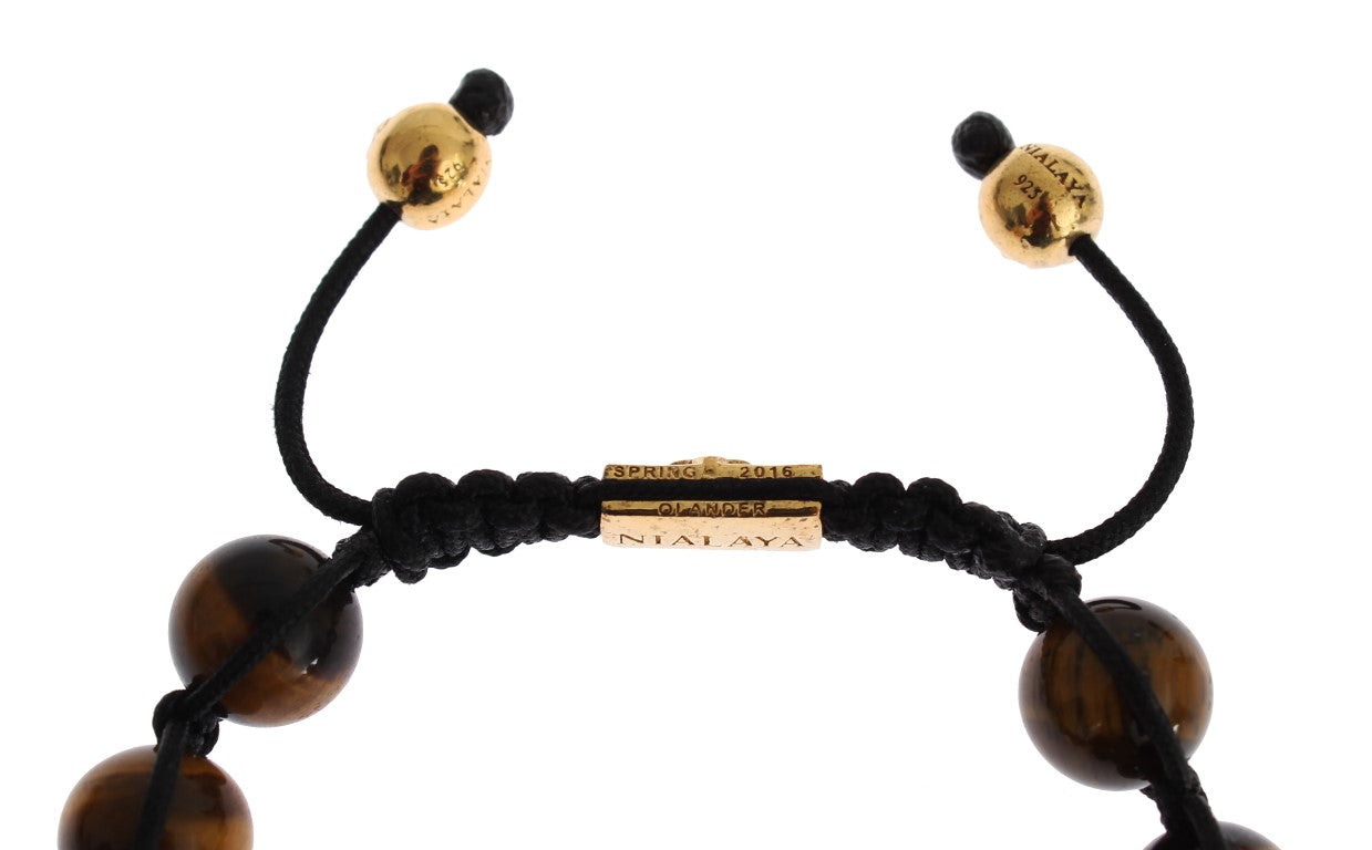Nialaya Chic Multicolor CZ & Tigers Eye Women's Bracelet