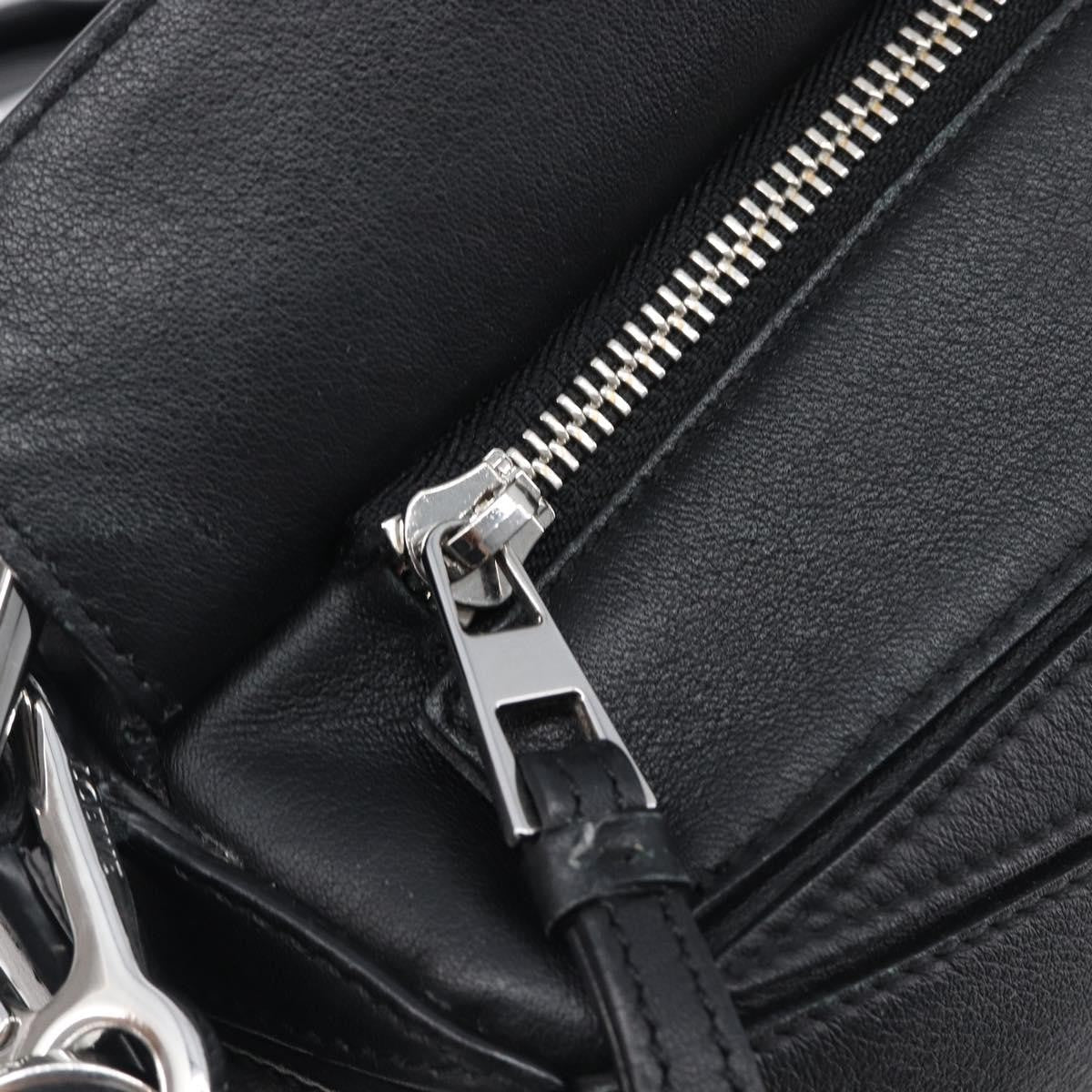 Loewe Puzzle Leather Black Leather Handbag (Pre-Owned)