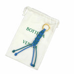 Bottega Veneta Key Ring Blue Leather Wallet Jewelry (Pre-Owned)
