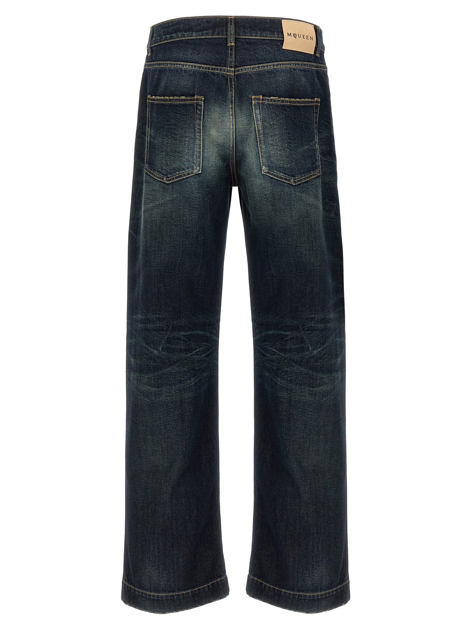 Alexander Mcqueen Men's Wide Leg Jeans
