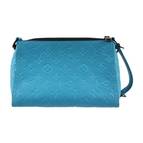 Louis Vuitton Messenger Triangle Turquoise Canvas Shoulder Bag (Pre-Owned)