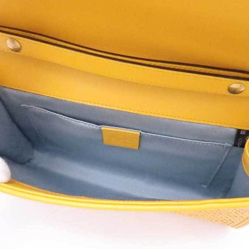 Gucci Horsebit Yellow Synthetic Shoulder Bag (Pre-Owned)