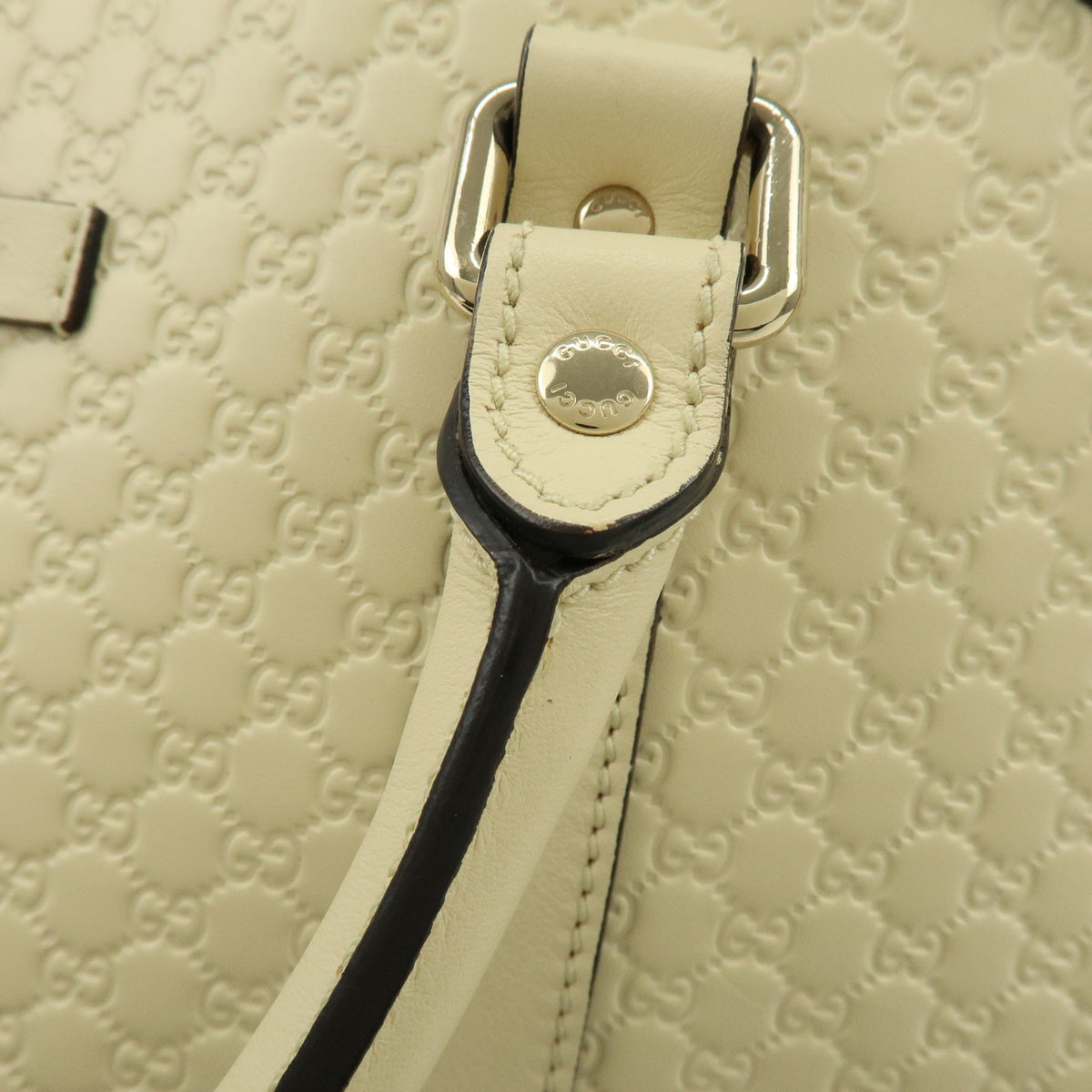 Gucci Convertible Dome Satchel Microguccissima Leather Beige Leather Handbag (Pre-Owned)