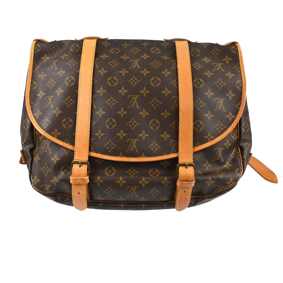 Louis Vuitton Saumur Monogram Canvas Brown Canvas Shoulder Bag Bag (Pre-Owned)