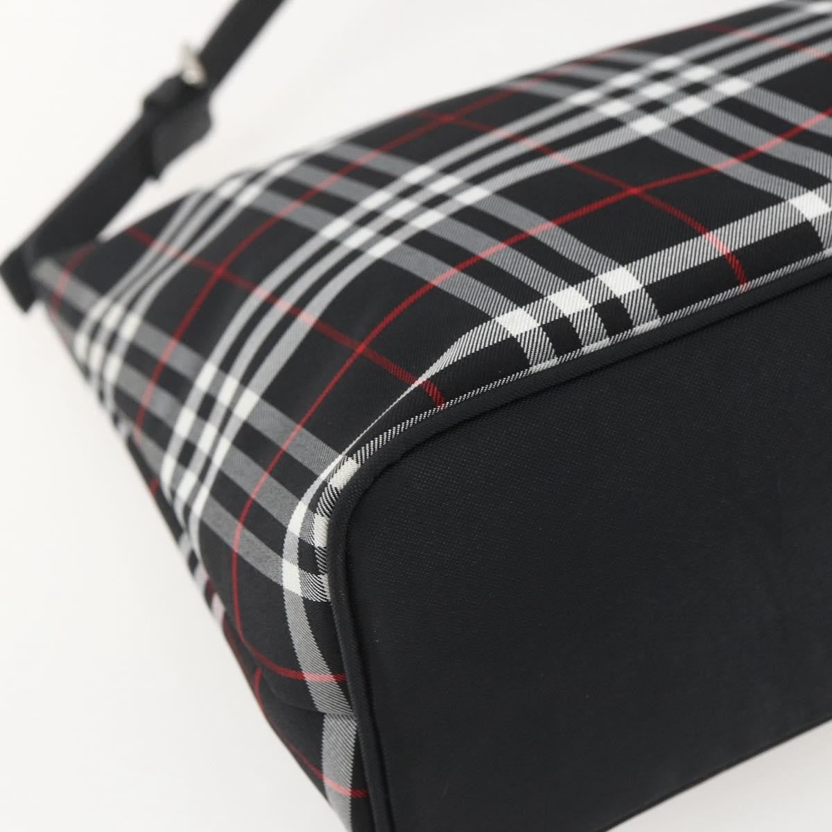 Burberry Nova Check Nylon Black Nylon Handbag (Pre-Owned)
