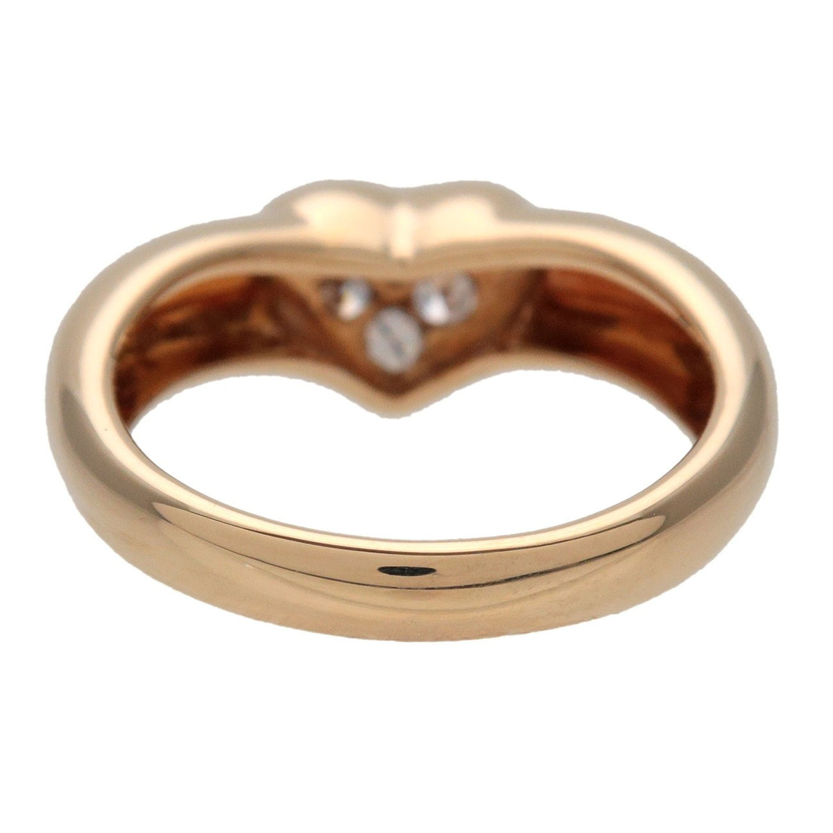 Tiffany & Co. Heart Band 18K Yellow Gold With Diamonds Gold Yellow_Gold Ring Jewelry (Pre-Owned)
